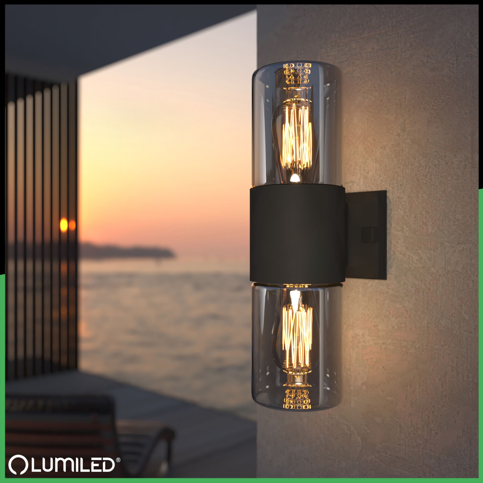 Lampa Ogrodowa Ścienna Zewnętrzna Kinkiet Elewacyjny 2x E27 SALVIA LUMILED - obszar zastosowań