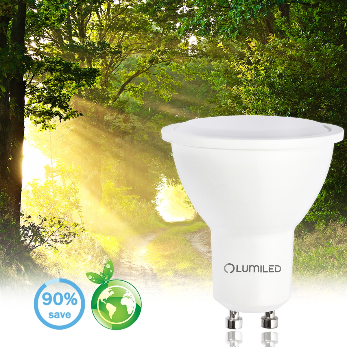 Żarówka LED GU10 Reflektor PAR16 10W = 90W 900lm 4000K Neutralna 120° LUMILED - pierwsza cecha produktu