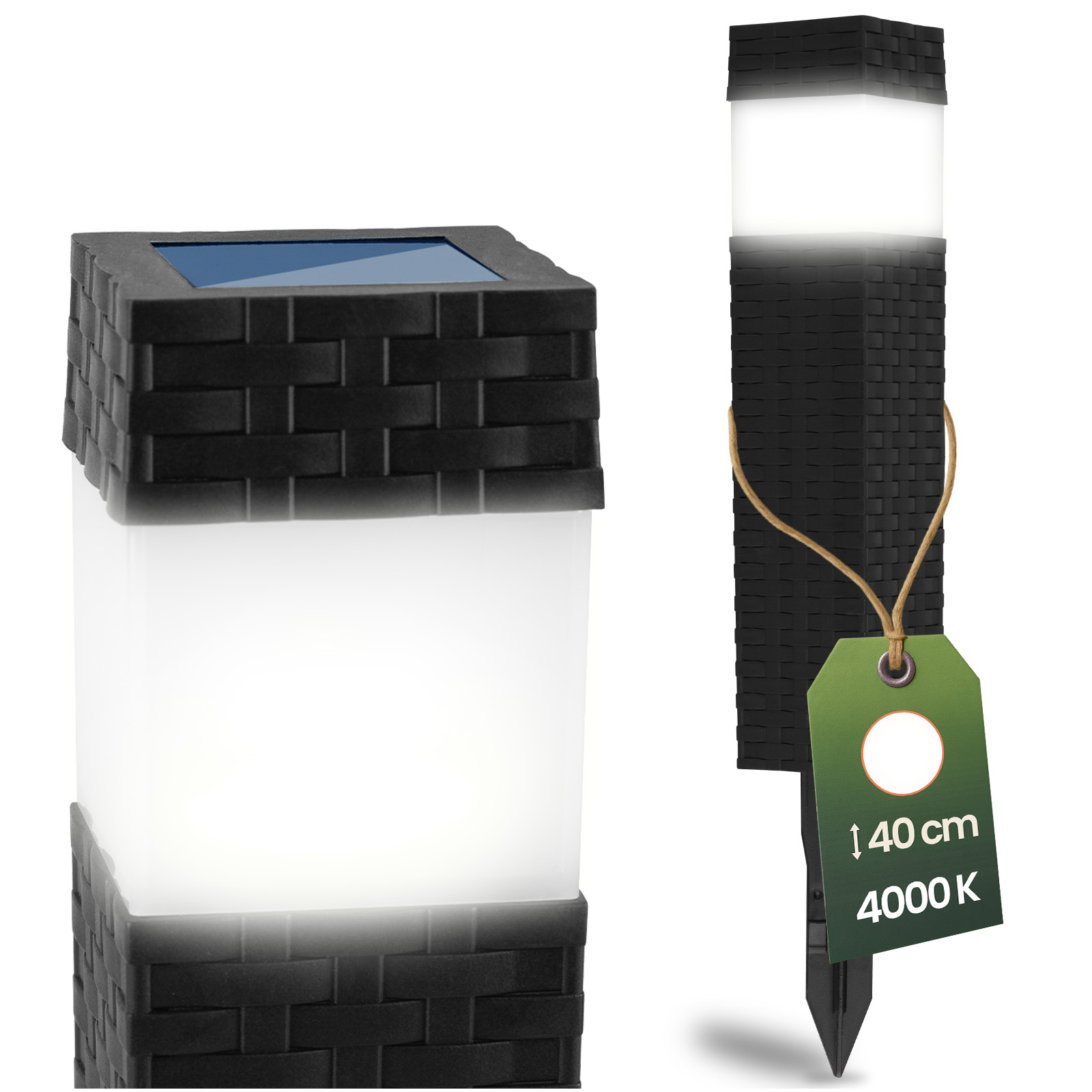 Lampa Ogrodowa Zewnętrzna LED Wbijana 4000K IP44 Czujnik Zmierzchu PASCAL LUMILED - główne zdjęcie produktu