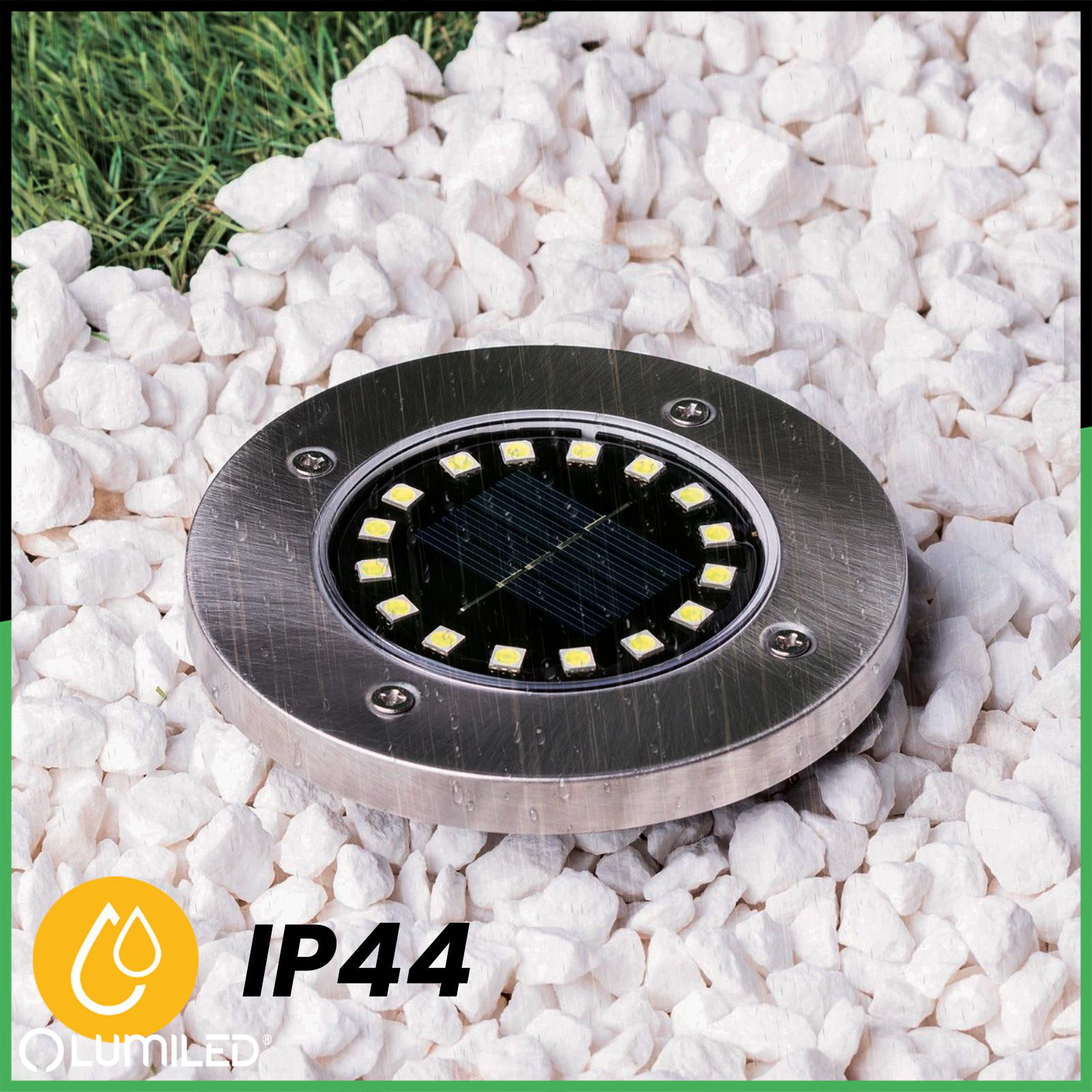 Zestaw 6x Lampki Solarne Ogrodowe LED HELIS Wbijane Dyski Dogruntowe 4000K IP44 LUMILED - czwarta cecha produktu