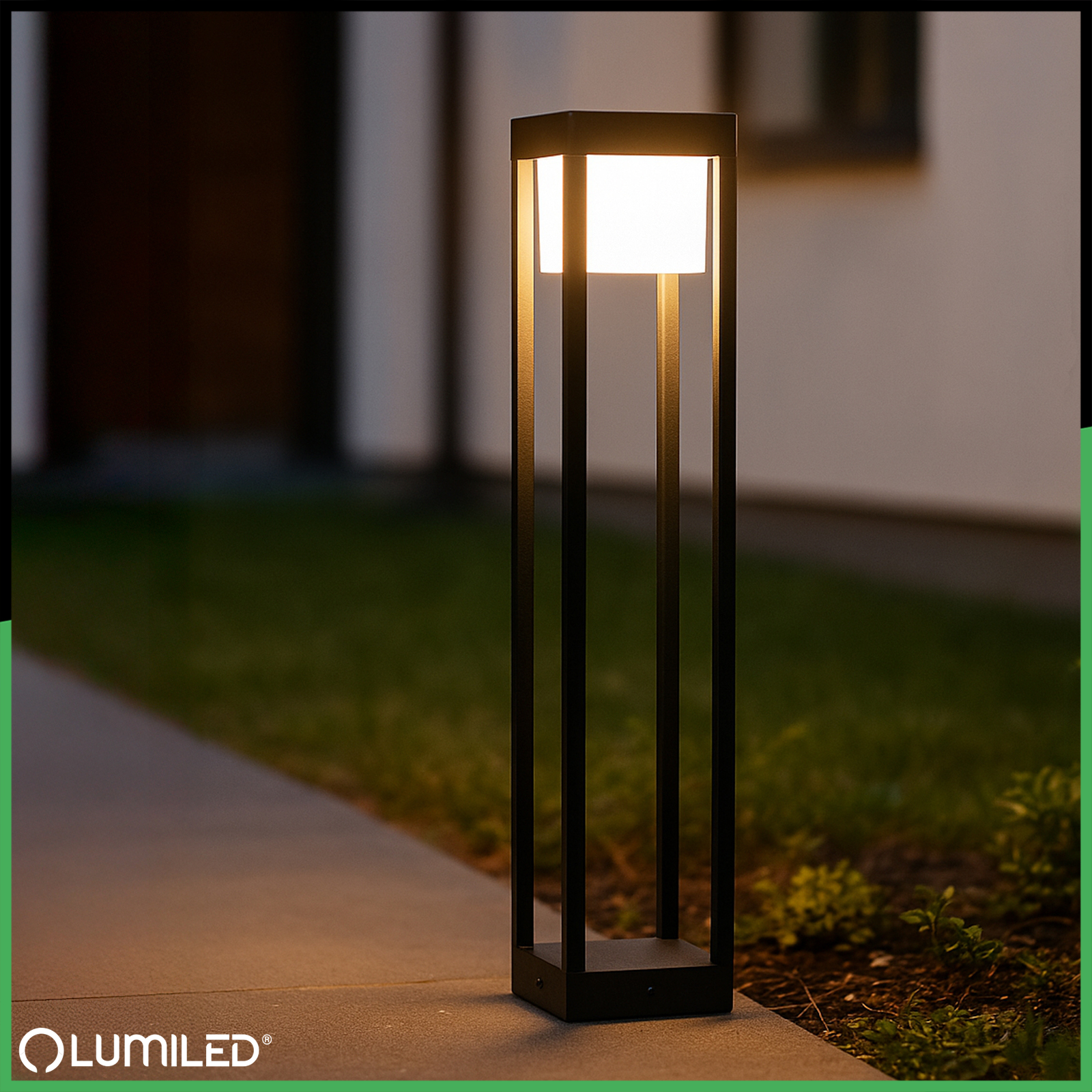 Lampa Ogrodowa Słupek Zewnętrzny Stojący LED 12W 3000K 80cm Czarny QUERCUS LUMILED - trzecia cecha produktu