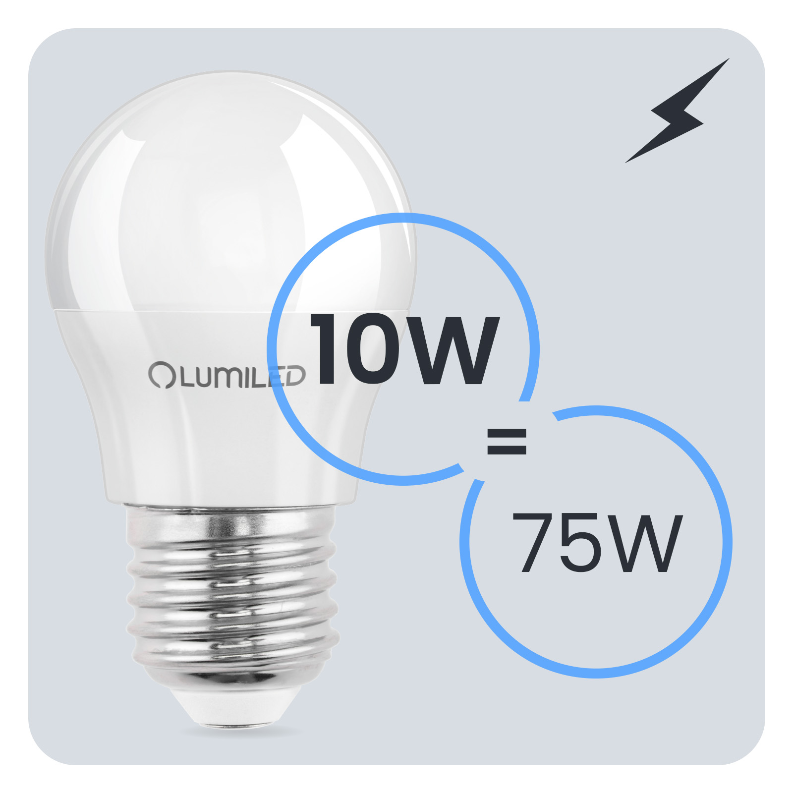 6x Żarówka LED E27 Kulka P45 10W = 75W 1100lm 6500K Zimna 180° LUMILED - trzecia cecha produktu