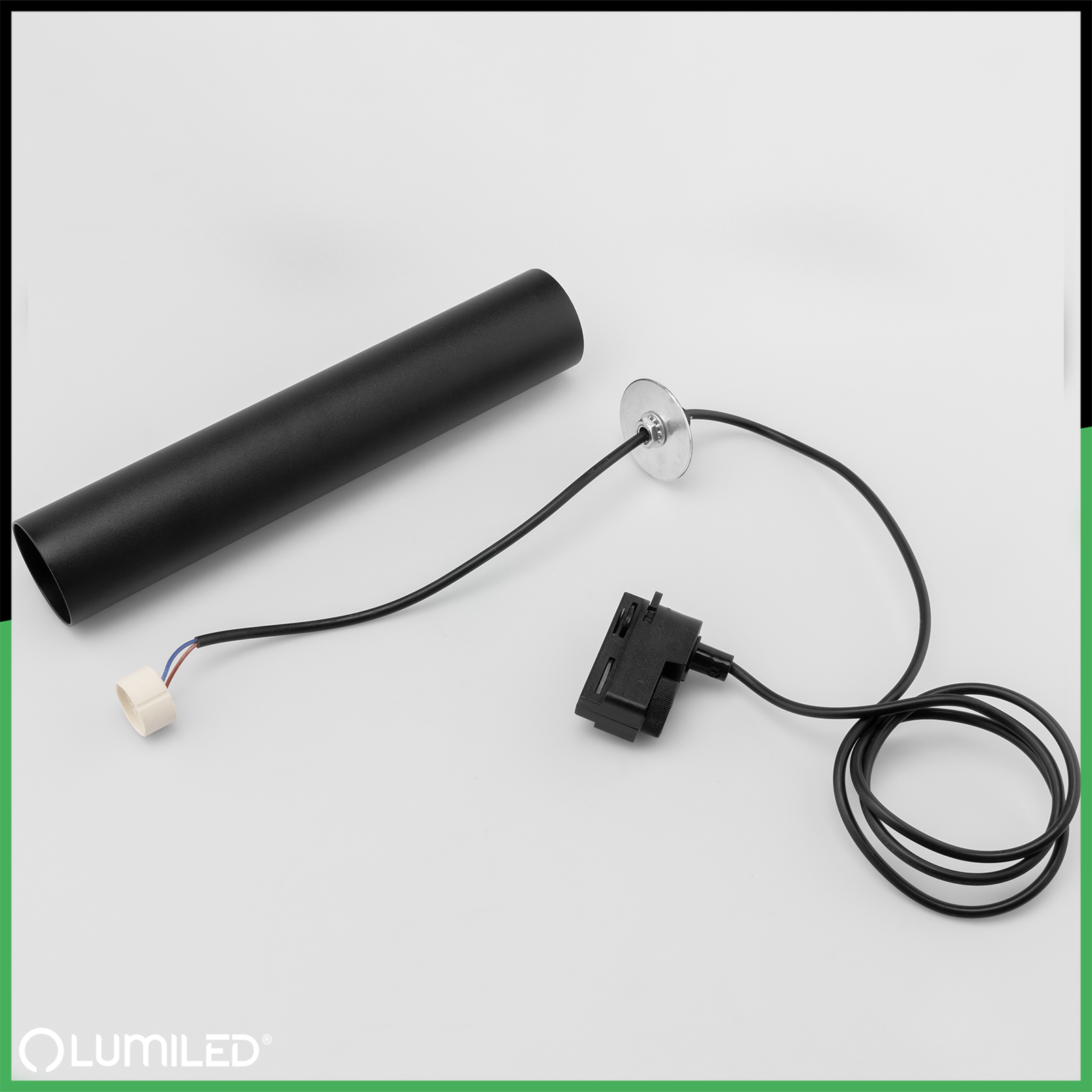 Lampa Wisząca Szynoprzewód Zwis Szyna 29cm Reflektor GU10 LED SOPLO Czarny LUMILED - skład produktu