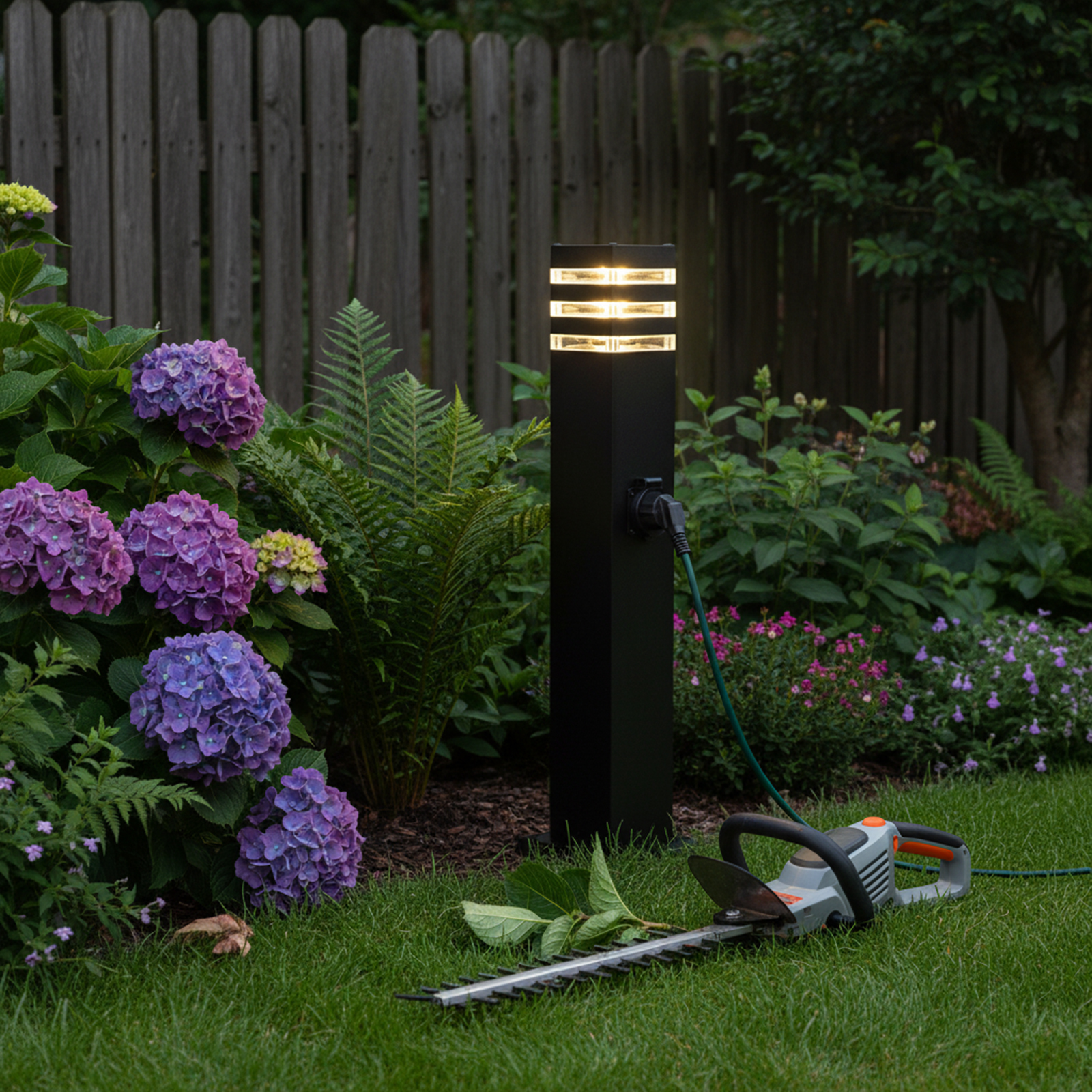 Lampa Ogrodowa Słupek Zewnętrzny Stojący E27 LED z Gniazdem TAXUS 2 60cm LUMILED - obszar zastosowań