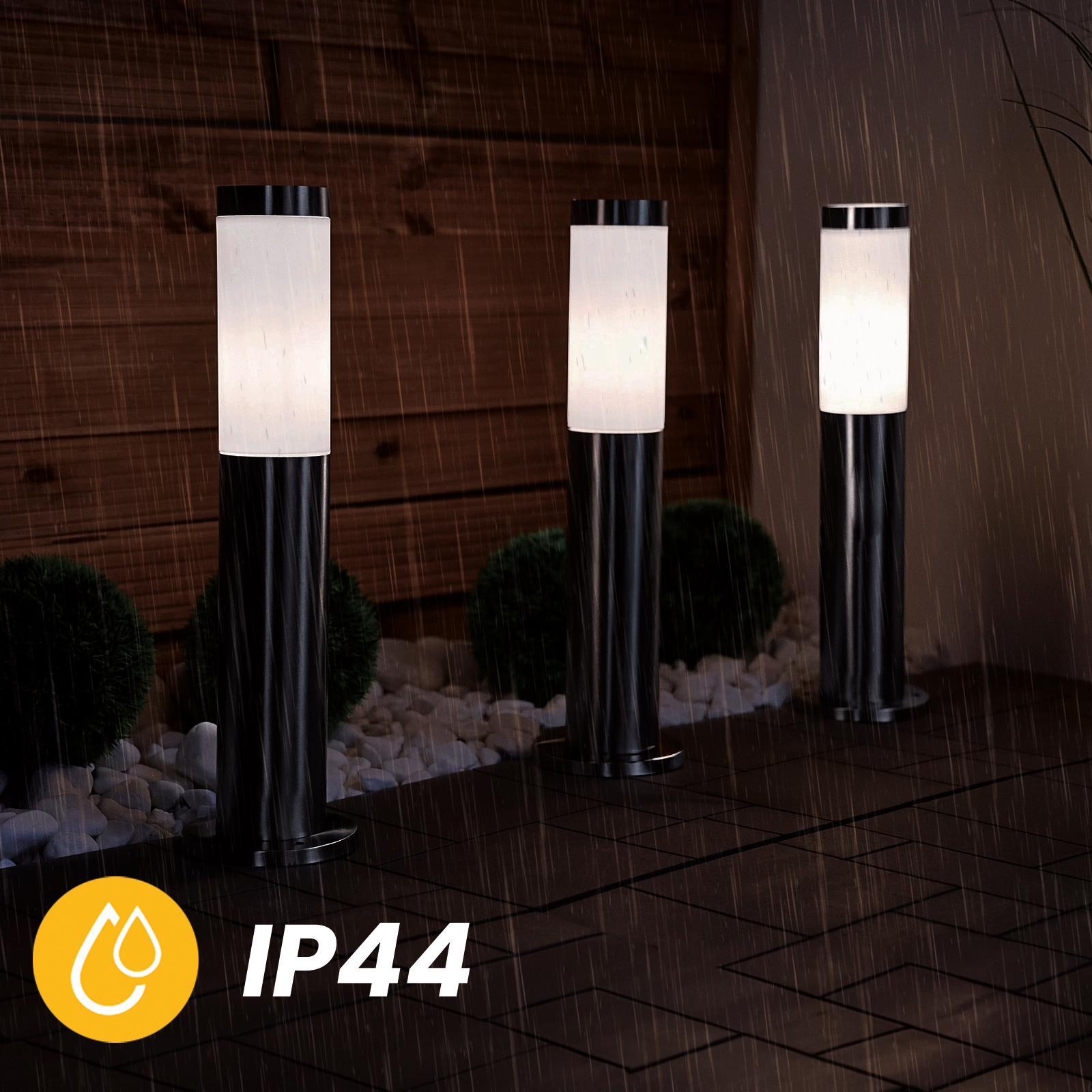 Lampa Ogrodowa Zewnętrzna E27 INOX SŁUPEK 45cm Lilium LUMILED - trzecia cecha produktu