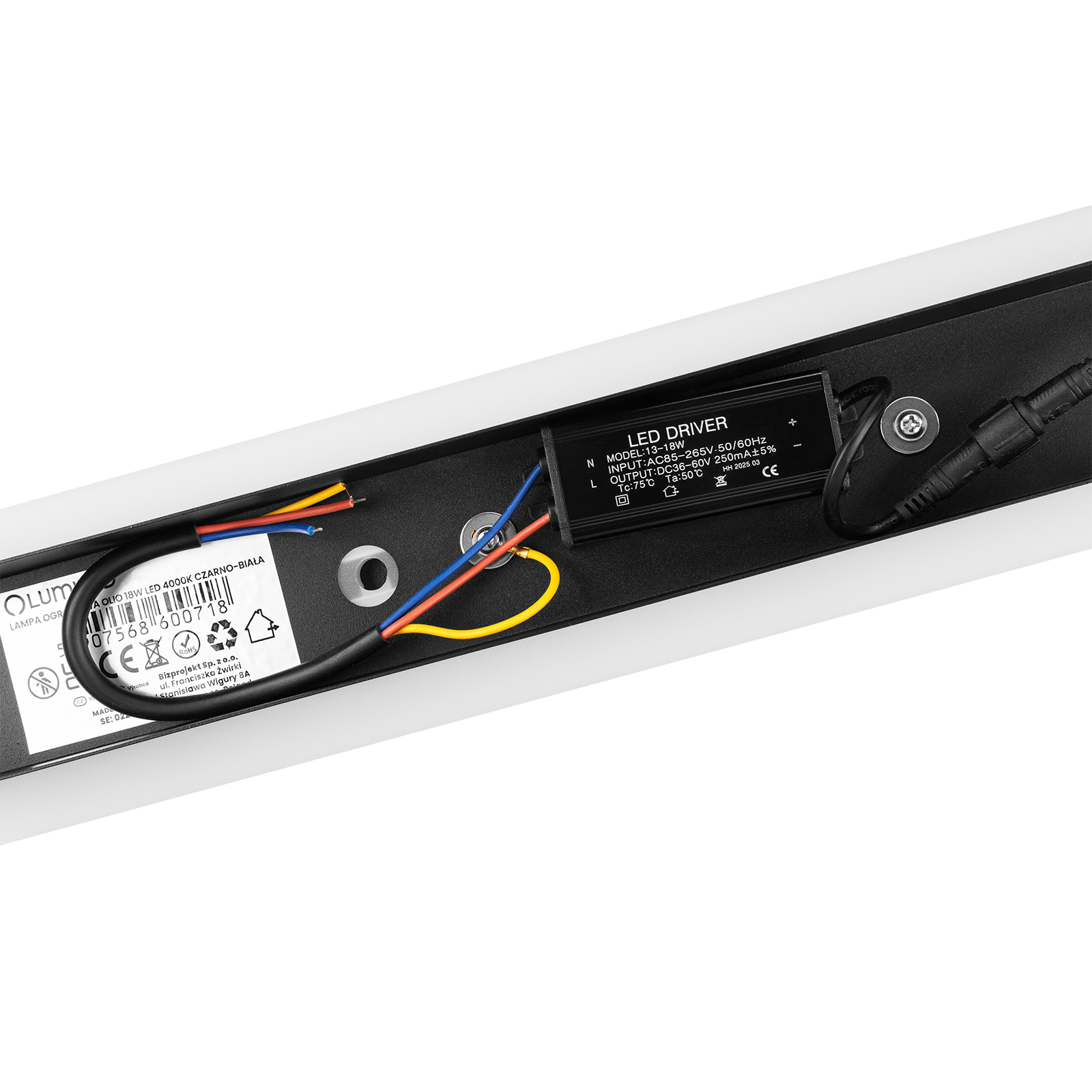 Lampa Ogrodowa LED Natynkowa OLIO Kinkiet Elewacyjny Ścienny 18W 4000K 60cm IP65 LUMILED - druga cecha produktu