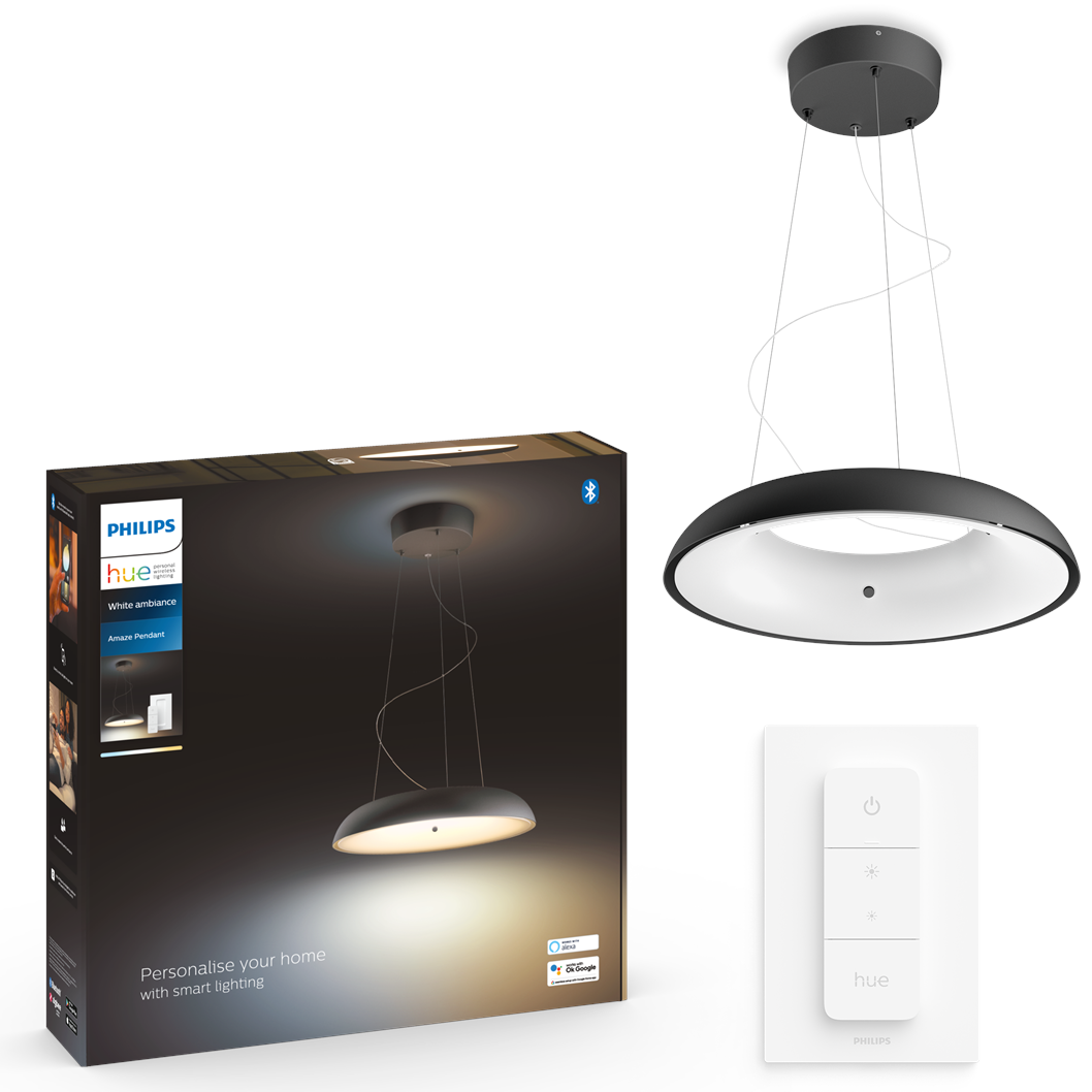 Lampa Wisząca Sufitowa LED 25W 2900lm IP20 White Ambiance TW Czarna 43cm Inteligentna SMART Zigbee Bluetooth Amaze Philips HUE - główne zdjęcie produktu