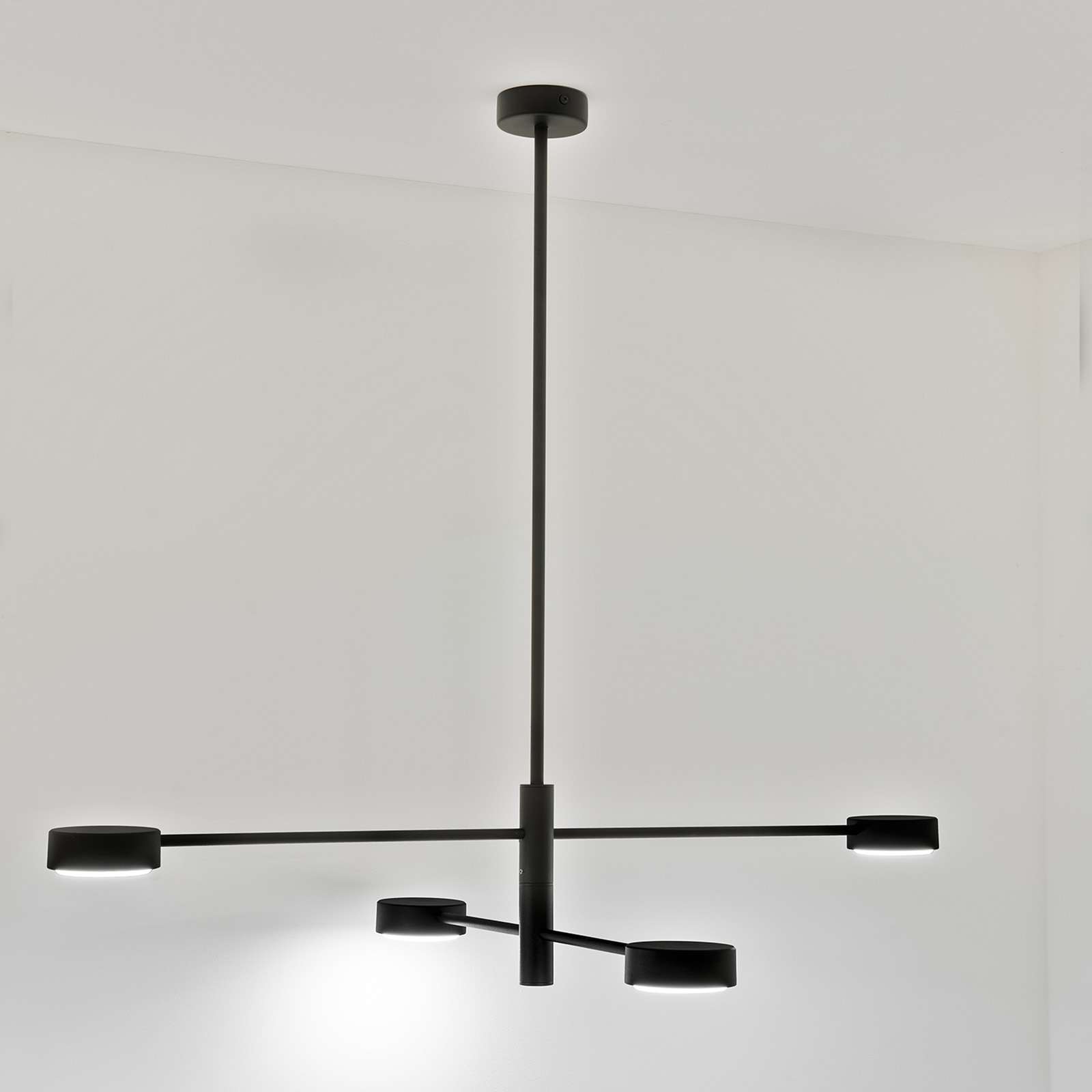 Lampa Sufitowa Wisząca LED 4x GX53 Żyrandol Reflektor Czarna OVILO LUMILED - druga cecha produktu