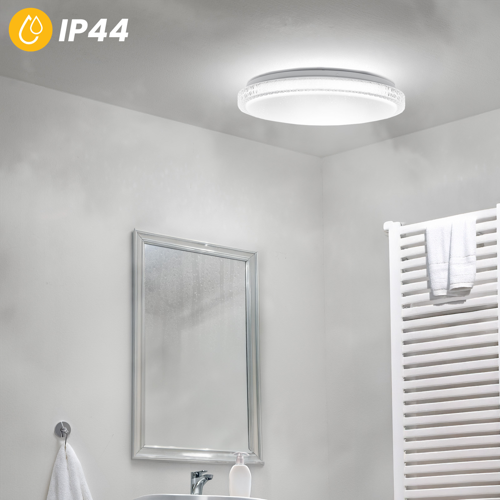 Plafon LED Lampa Sufitowa Natynkowa AGA2 48W IP44 CCT Biały Okrągły 40cm + PILOT LUMILED - trzecia cecha produktu