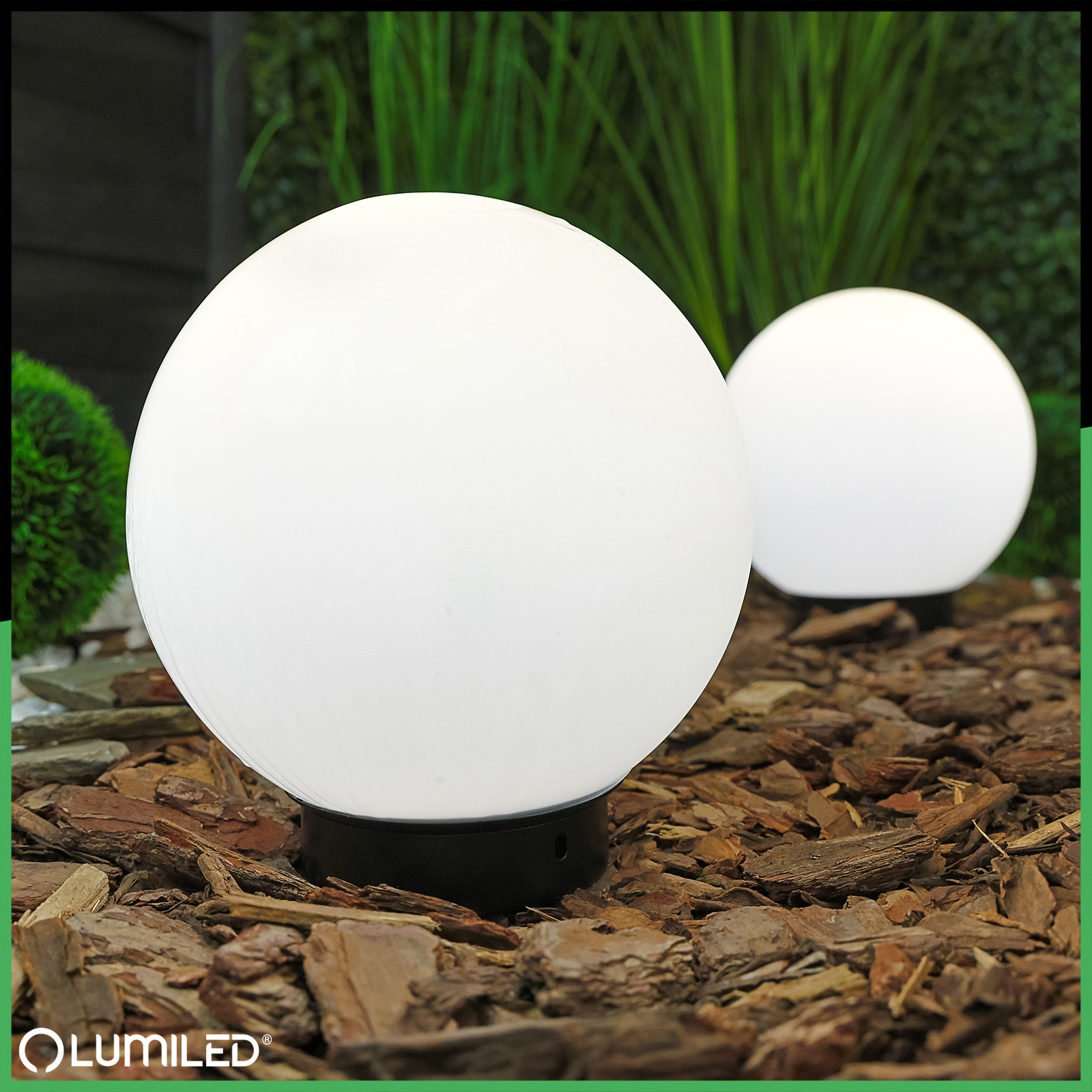 Lampa Oprawa Ogrodowa Zewnętrzna KULA LED LUMIKULA2 20cm E27 IP65 LUMILED - trzecia cecha produktu