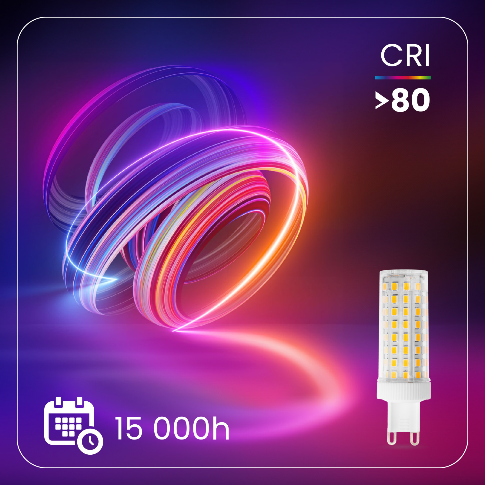 4x Żarówka LED G9 Kapsułka 12W = 100W 1152lm 3000K Ciepła 360° LUMILED - druga cecha produktu