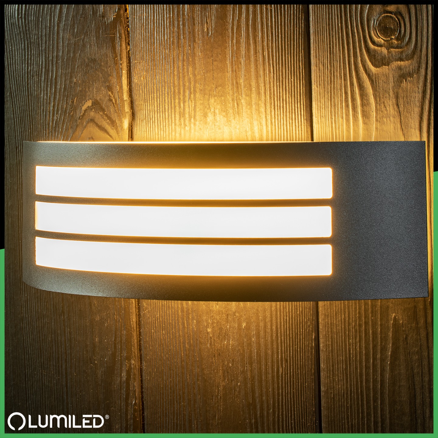 Kinkiet Ogrodowy Elewacyjny Lampa Zewnętrzna E27 CZARNA IP44 FREESIA LUMILED - aranżacja