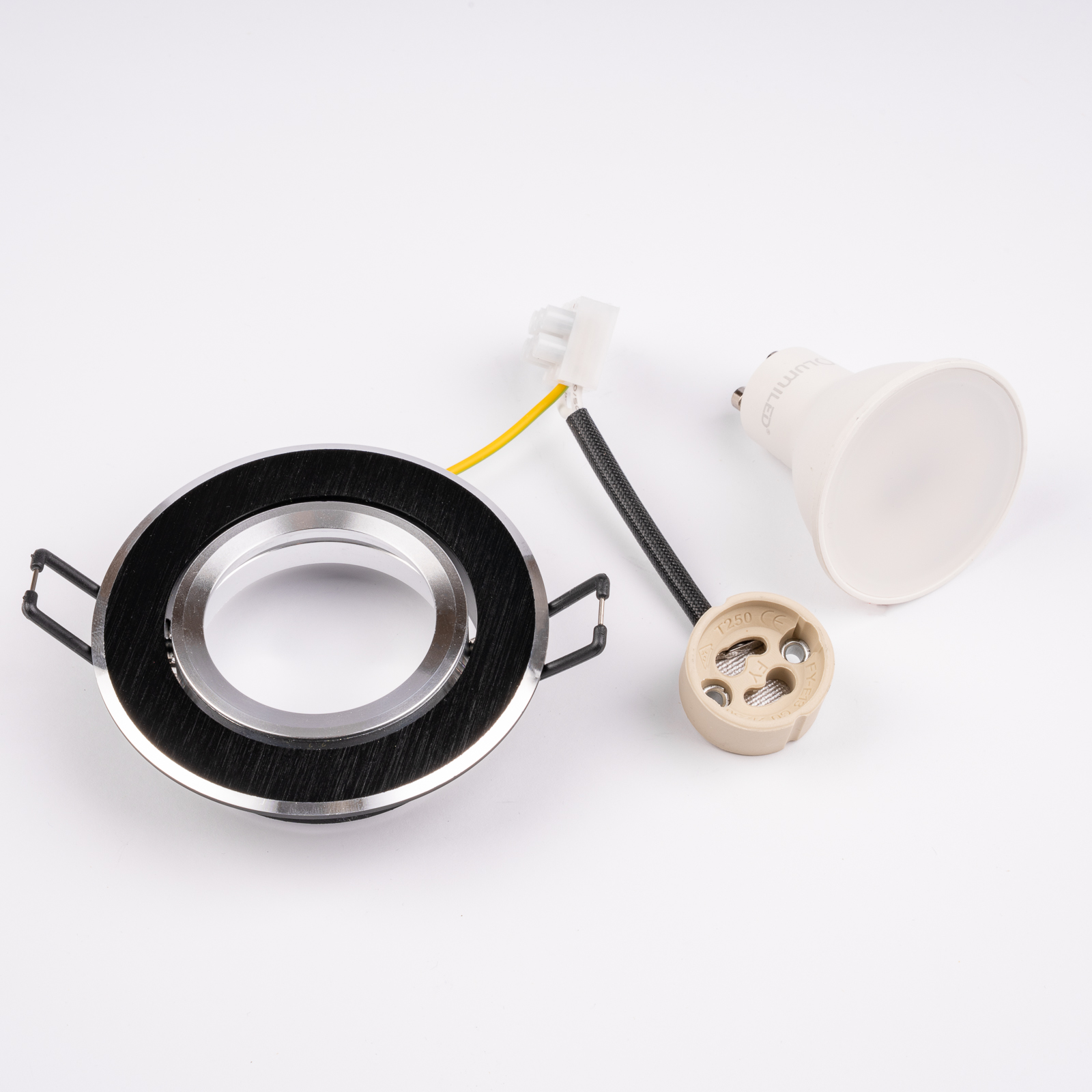 Oprawa Halogenowa Podtynkowa Okrągła Ruchoma TRIX 3w1 GU10 6W 3000K Czarny LUMILED - druga cecha produktu