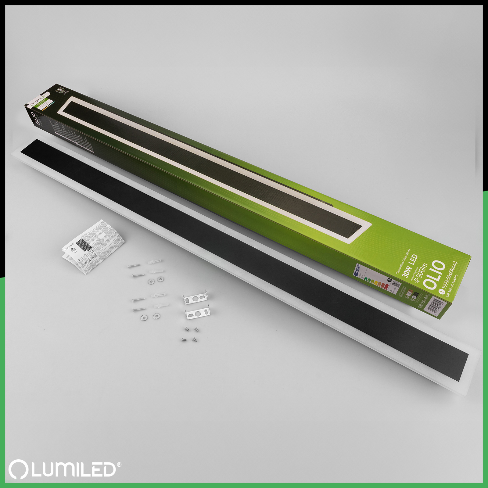 Lampa Ogrodowa LED Natynkowa OLIO Kinkiet Elewacyjny Ścienny 30W 4000K 100cm IP65 LUMILED - skład produktu