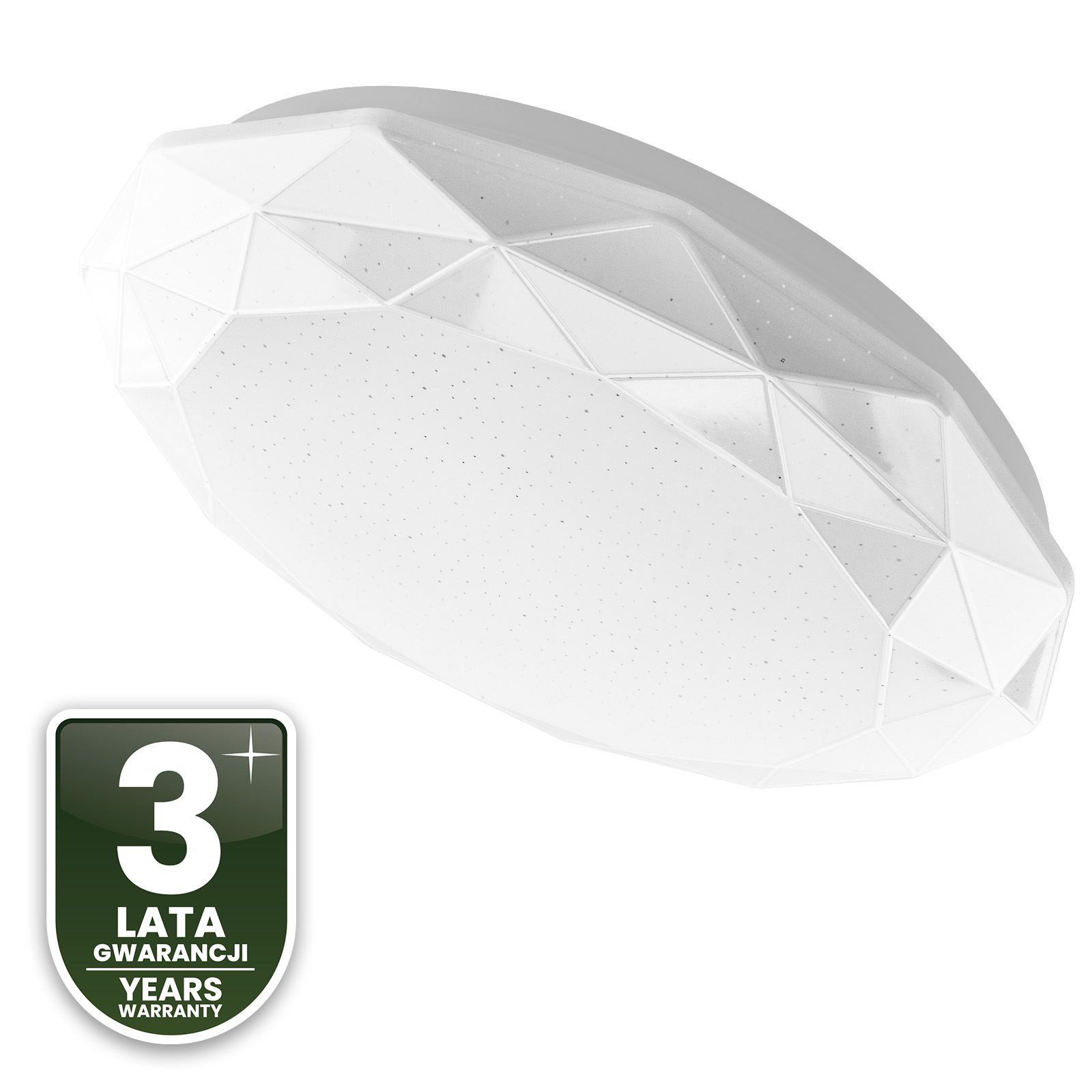 Plafon LED Lampa Sufitowa Natynkowa 12W IP44 Okrągły GLORY 2 DIAMENT 26cm LUMILED - czwarta cecha produktu