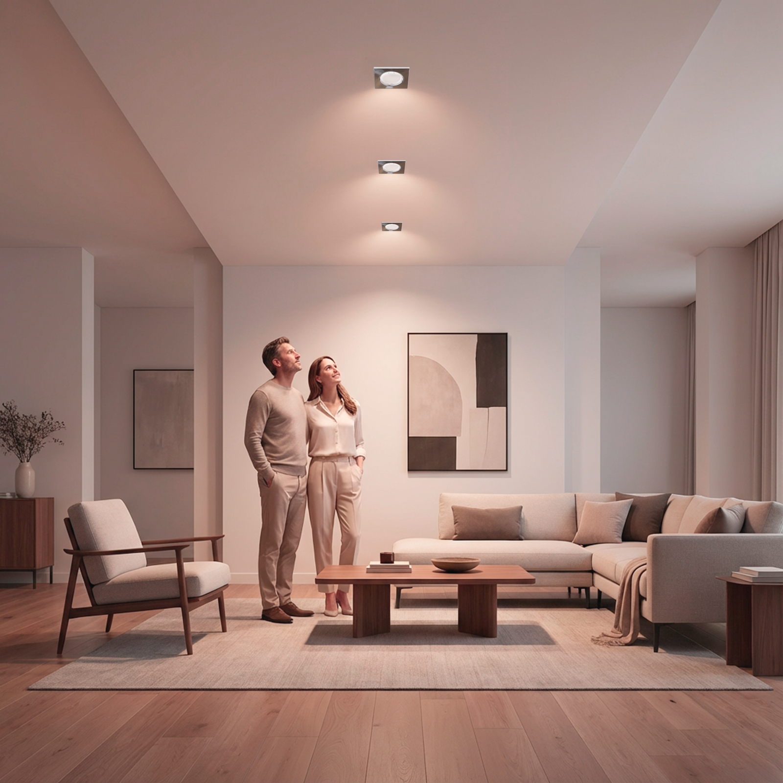 6x Oprawa Halogenowa Podtynkowa Stała Kwadrat PAVO Chrom Blacha MR16 GU10 LUMILED - obszar zastosowań