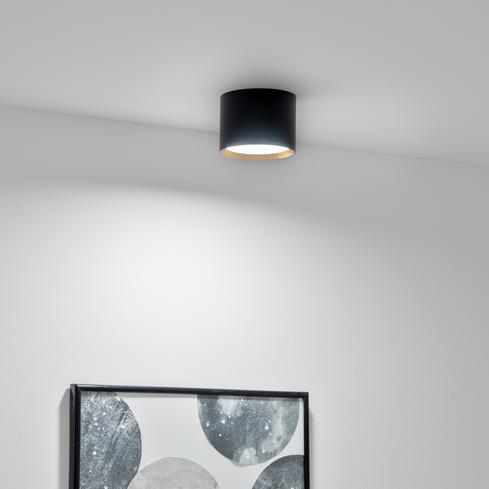 Oprawa HALOGENOWA Natynkowa SUNLA Tuba Gx53 LED Spot Kinkiet Sufitowa Walec Czarno - Złoty LUMILED - pierwsza cecha produktu