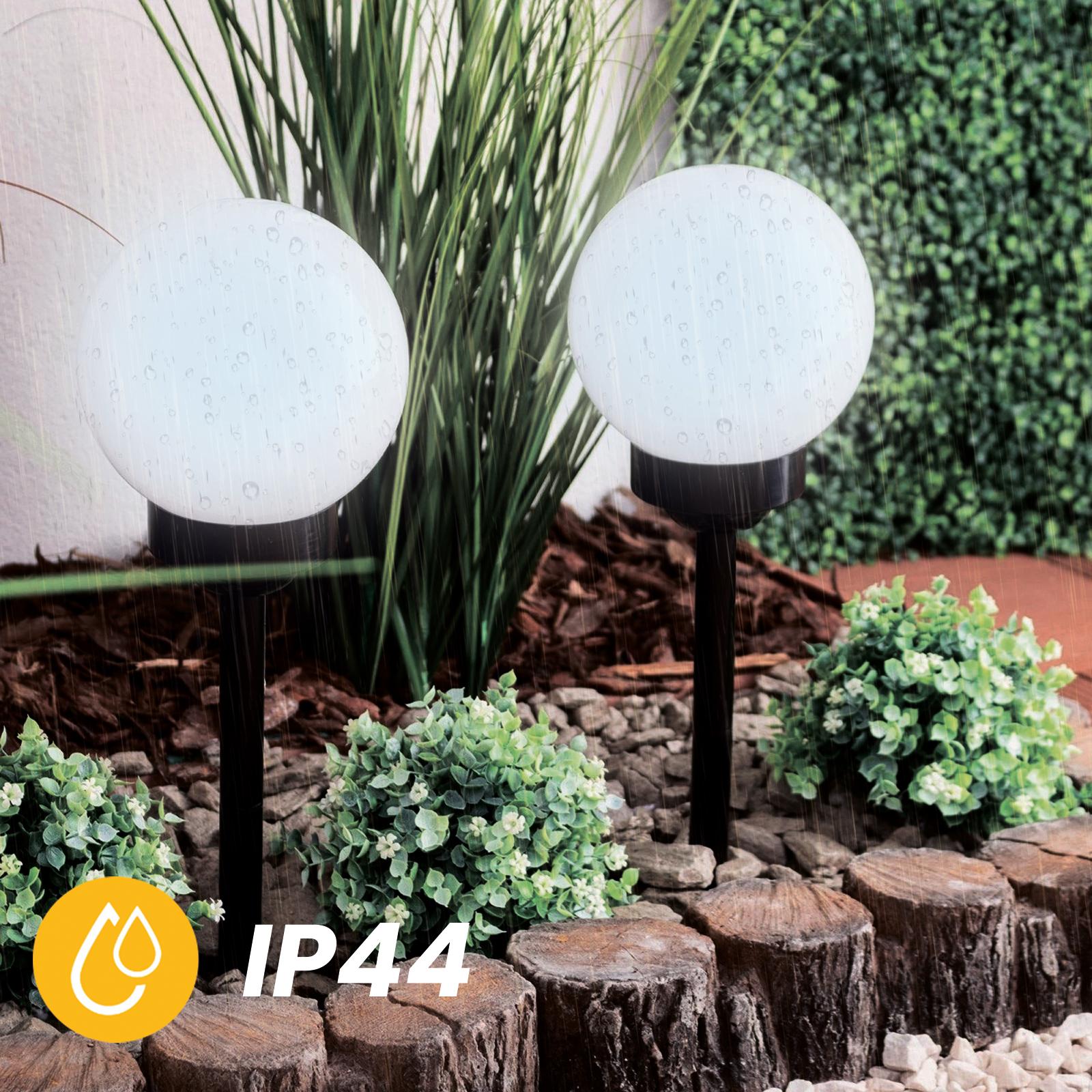 Lampa Solarna Ogrodowa LED ATRIS Wbijana Naziemna Biała Kula 15cm LUMILED - czwarta cecha produktu