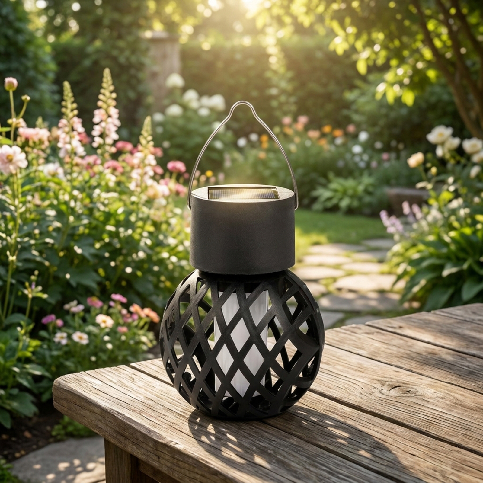 Lampa Solarna LED Lampion Kulka Latarenka Ogrodowa IP44 1800K LUMILED - pierwsza cecha produktu