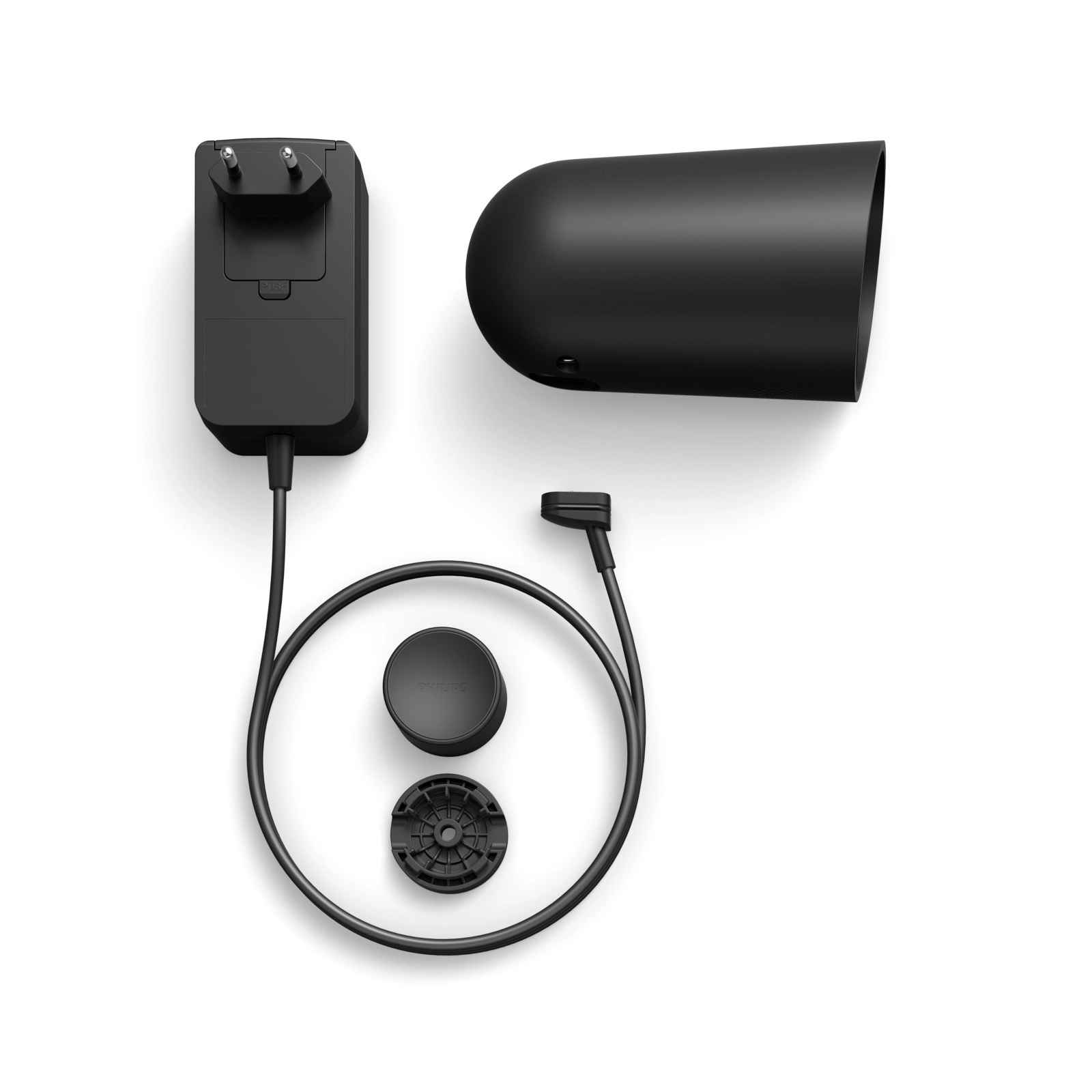 Kamera Zewnętrzna Bateryjna Akumulatorowa IP 1080p Full HD CMOS Czarna Zigbee WiFi SMART Security Camera Secure Philips HUE - skład produktu