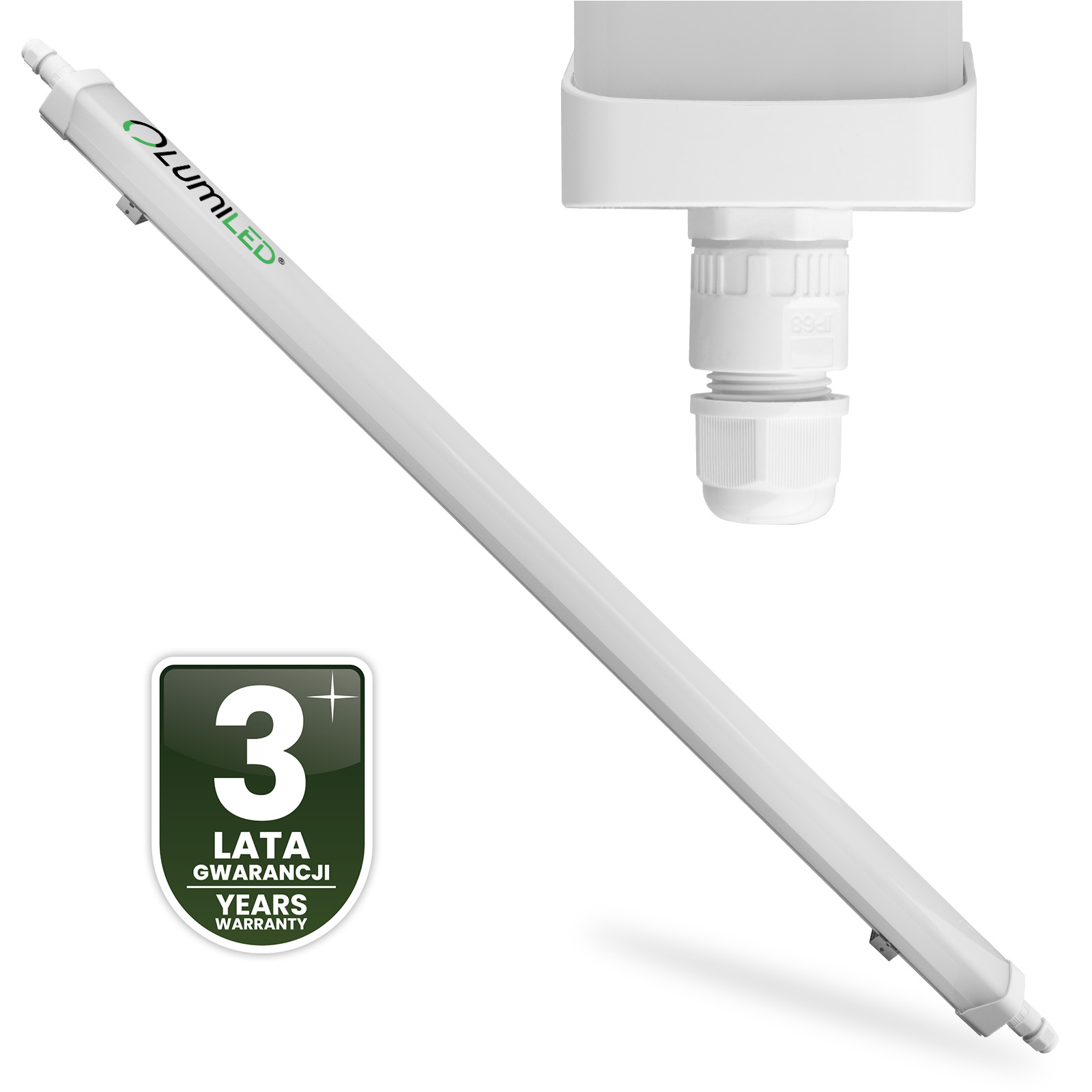Oprawa Hermetyczna LED Warsztatowa Lampa 120cm do Garażu 60W 4000K Wodoszczelna TERRA LUMILED - czwarta cecha produktu
