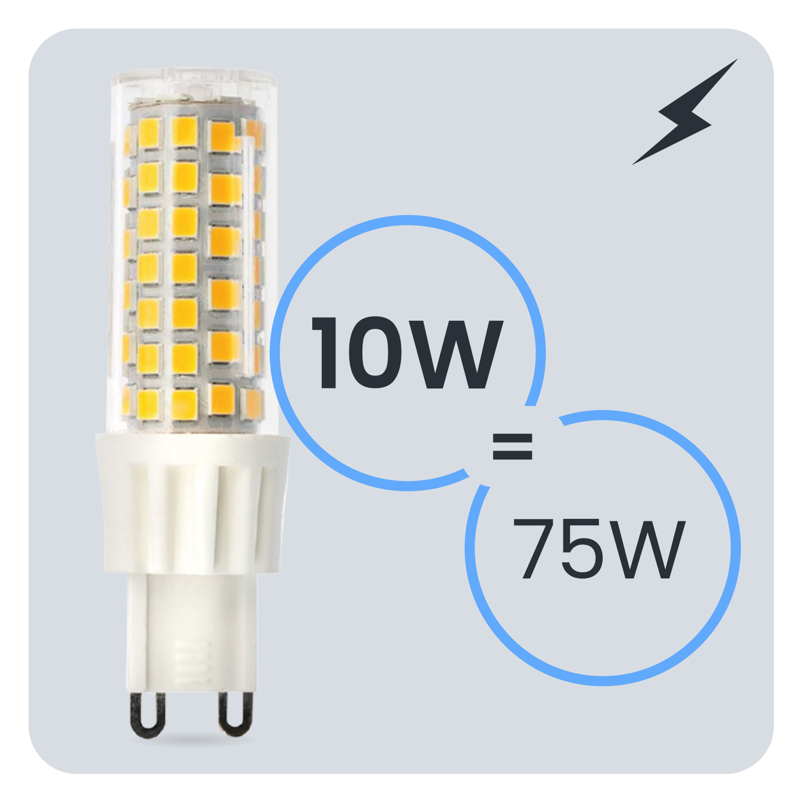 Żarówka LED G9 Kapsułka 10W = 75W 970lm 3000K Ciepła 360° LUMILED - trzecia cecha produktu