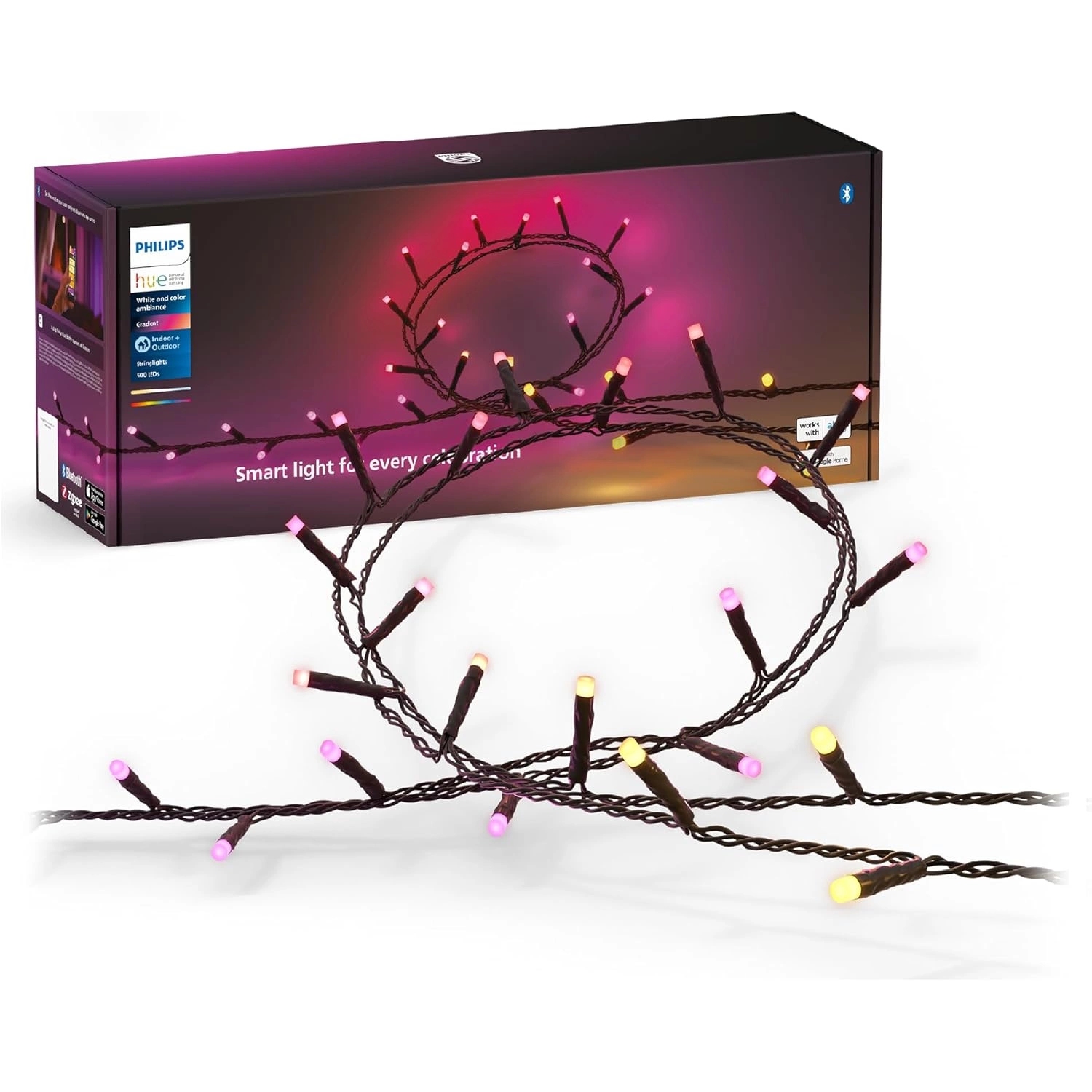 Lampki Choinkowe Zewnetrzne LED 40m 28W 500LED IP44 Girlanda White and Color Ambiance RGB + TW Inteligentna SMART Zigbee Bluetooth Festavia Philips HUE - główne zdjęcie produktu