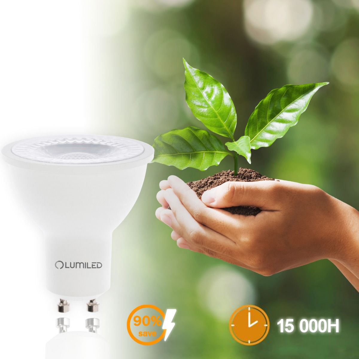 Żarówka LED GU10 Reflektor PAR16 6W = 50W 580lm 3000K Ciepła 36° LUMILED - druga cecha produktu