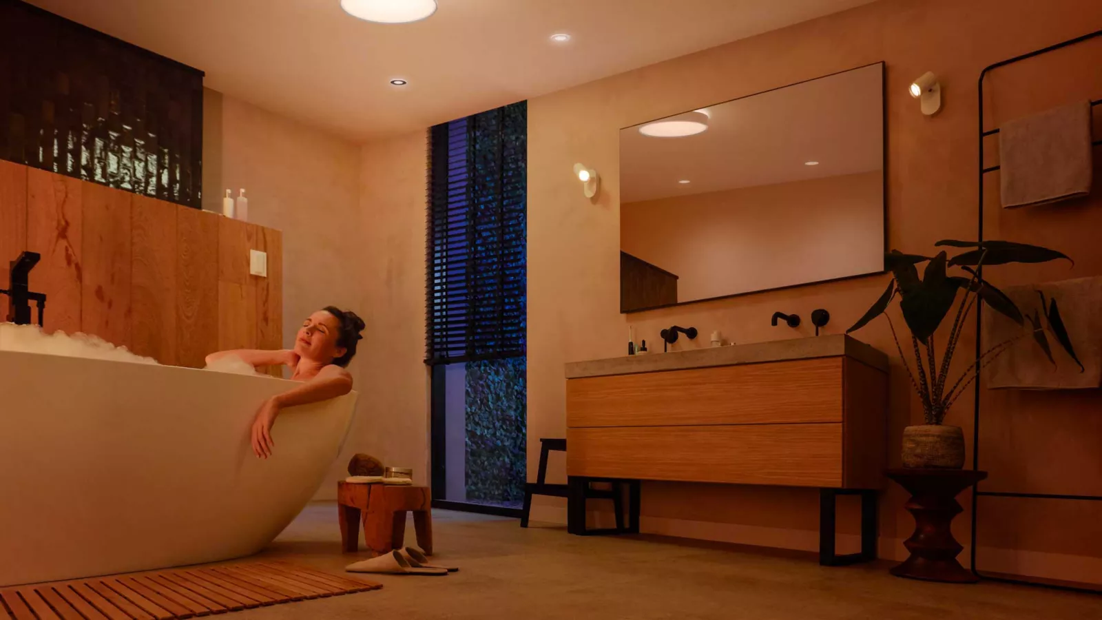 Plafon LED Lampa Sufitowa Natynkowa 19.2W 2450lm IP44 White Ambiance TW Biała 38cm Inteligentna SMART Zigbee Bluetooth Devere Philips HUE - druga cecha produktu