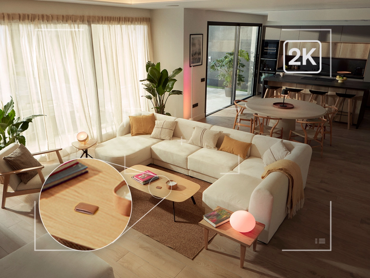 Kamera Przewodowa Zewnętrzna IP 2K QHD 1440p CMOS Biała Zigbee WiFi SMART Security Camera Secure Philips HUE - pierwsza cecha produktu
