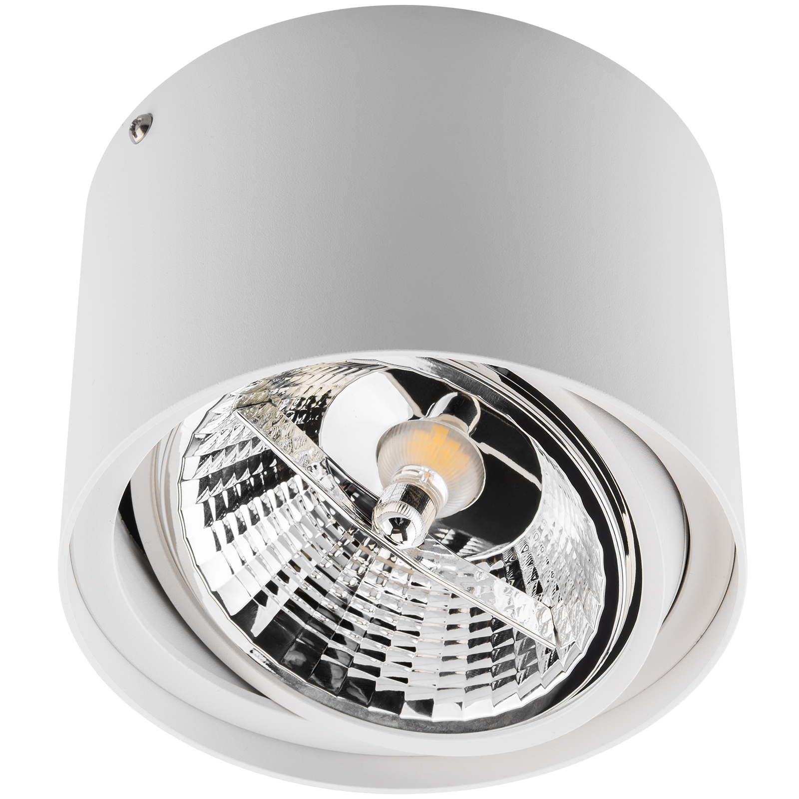 Oprawa Natynkowa HALOGENOWA SPOT TUBA Ruchoma GU10 AR111 Okrągła Biała 100mm TELES LUMILED - pierwsza cecha produktu