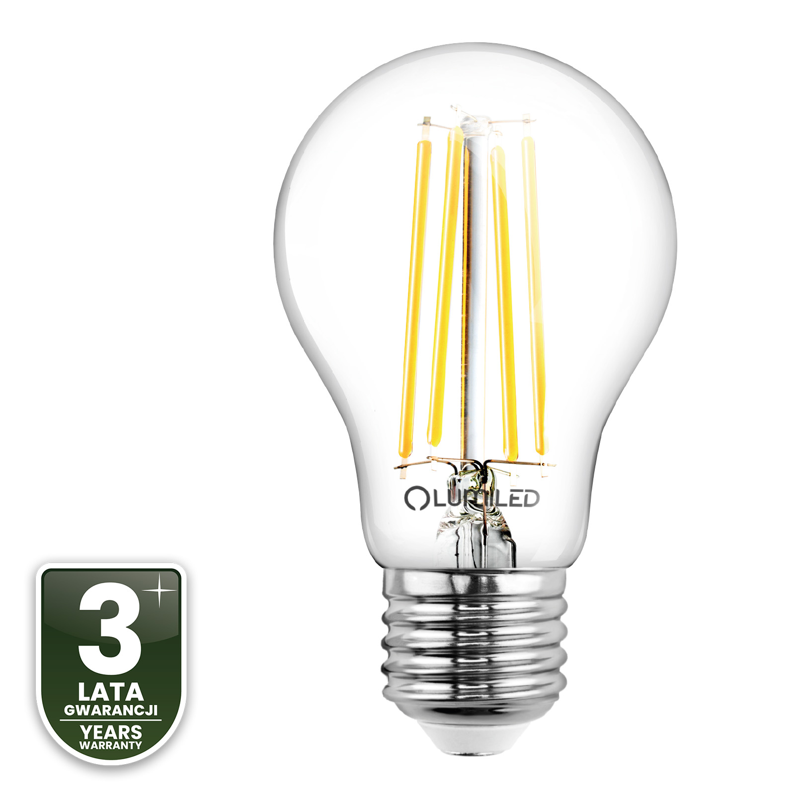 6x Żarówka LED E27 A60 4W = 40W 470lm 3000K Ciepła 360° FILAMENT LUMILED - czwarta cecha produktu