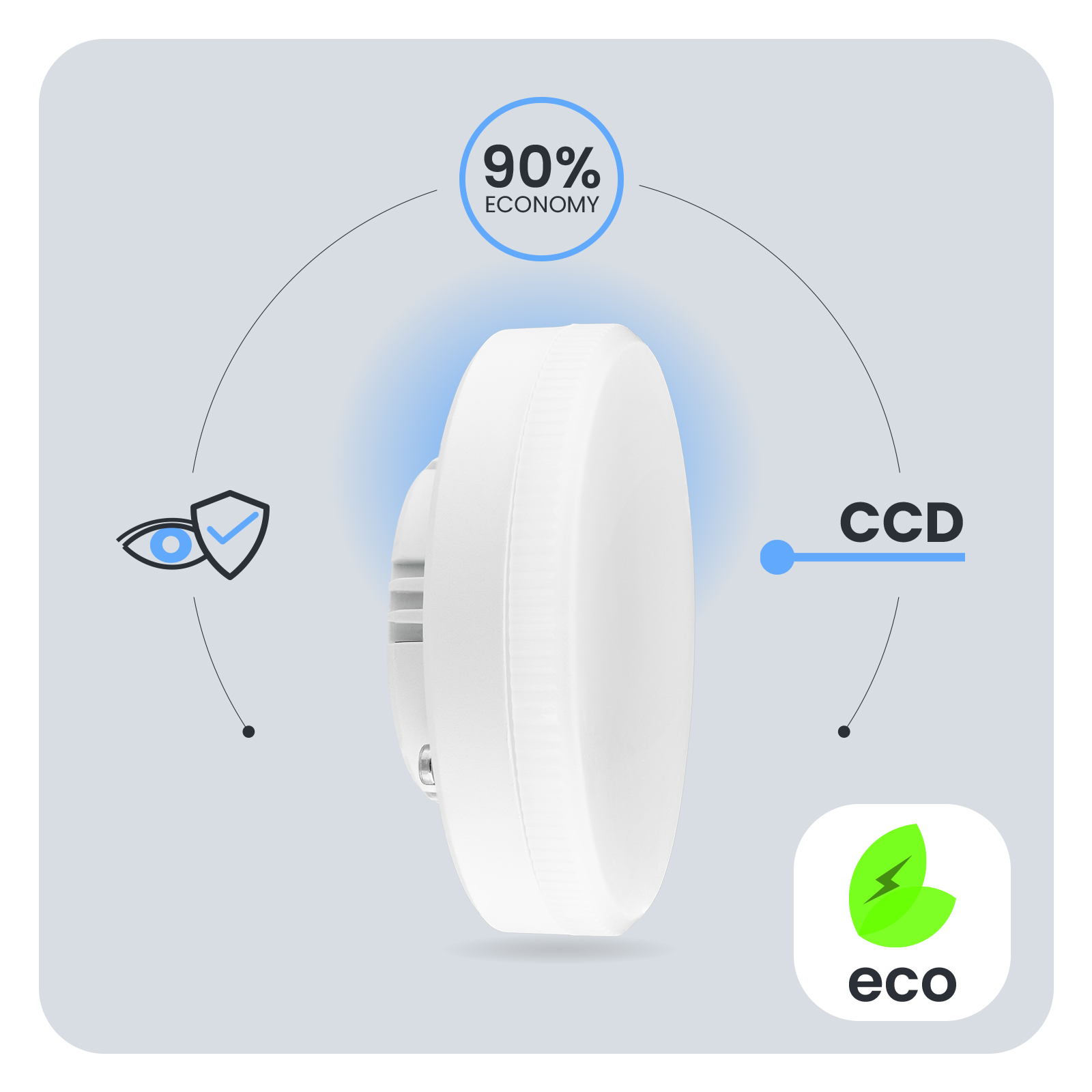 Żarówka LED GX53 Reflektor 12W = 75W 1100lm 4000K Neutralna 120° LUMILED - pierwsza cecha produktu