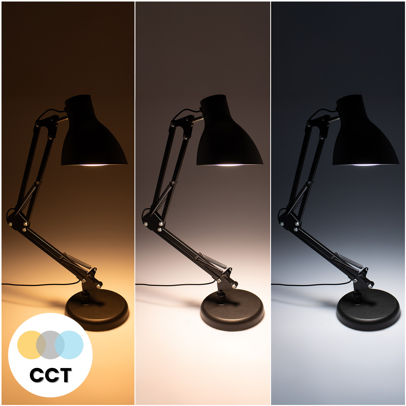 Lampka Biurkowa Stołowa LED 7W CCT Ściemnialna Marti Czarna Lumiled - pierwsza cecha produktu