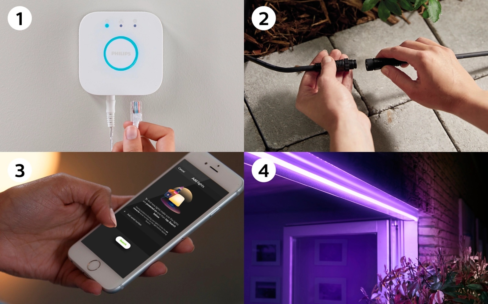 Taśma LED Zewnętrzna Pasek NEON 5m 37.5W 1490lm White and Color Ambiance RGB + TW Biała Inteligentna Smart Zigbee Bluetooth Outdoor Strip Philips Hue - czwarta cecha produktu