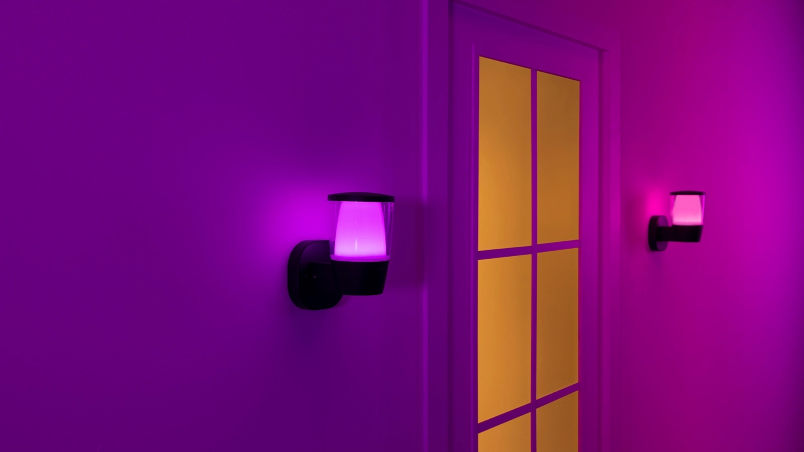 Kinkiet Ogrodowy LED Lampa Zewnętrzna 8.5W 650lm 2700-5000K RGB + TW Czarna Okrągła Inteligentna SMART WiFi Bluetooth Aplikacja ELPAS WiZ - druga cecha produktu
