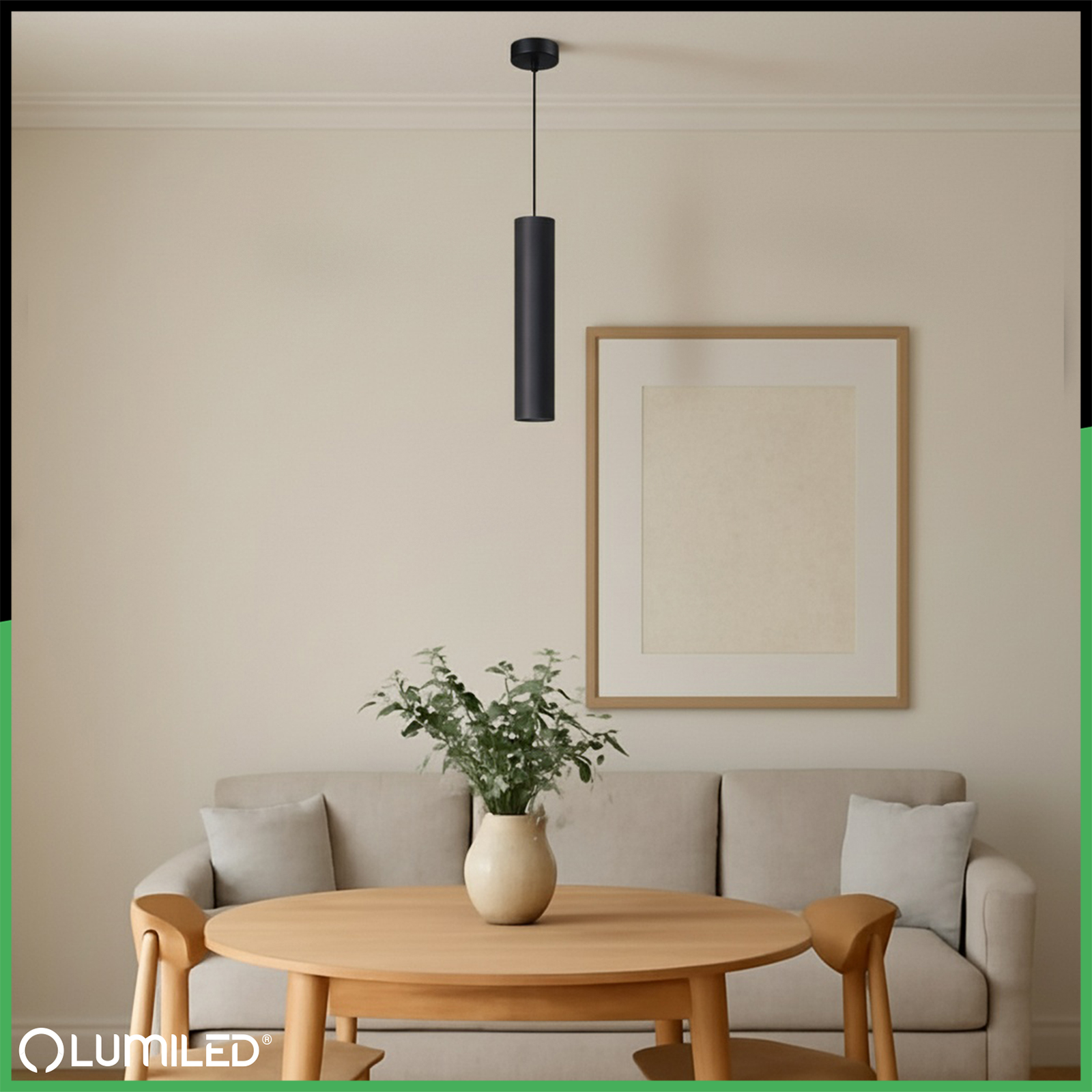 Lampa Wisząca Sufitowa Zwis 29cm Reflektor GU10 LED SOPLO Czarny LUMILED - obszar zastosowań