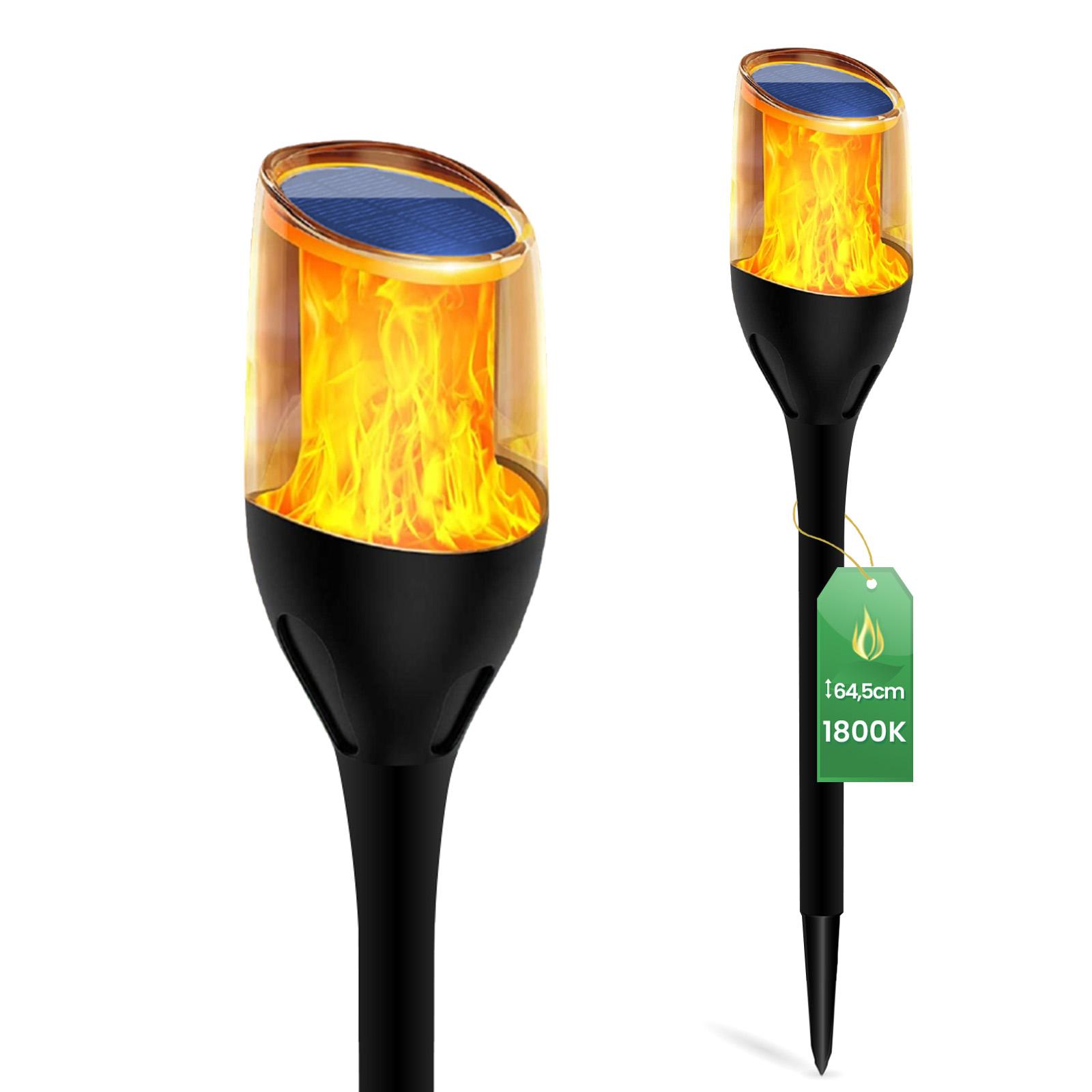 Lampa Solarna Ogrodowa LED Ogrodowa Zewnętrzna Efekt Płomienia IGNIS 64 cm LUMILED - główne zdjęcie produktu