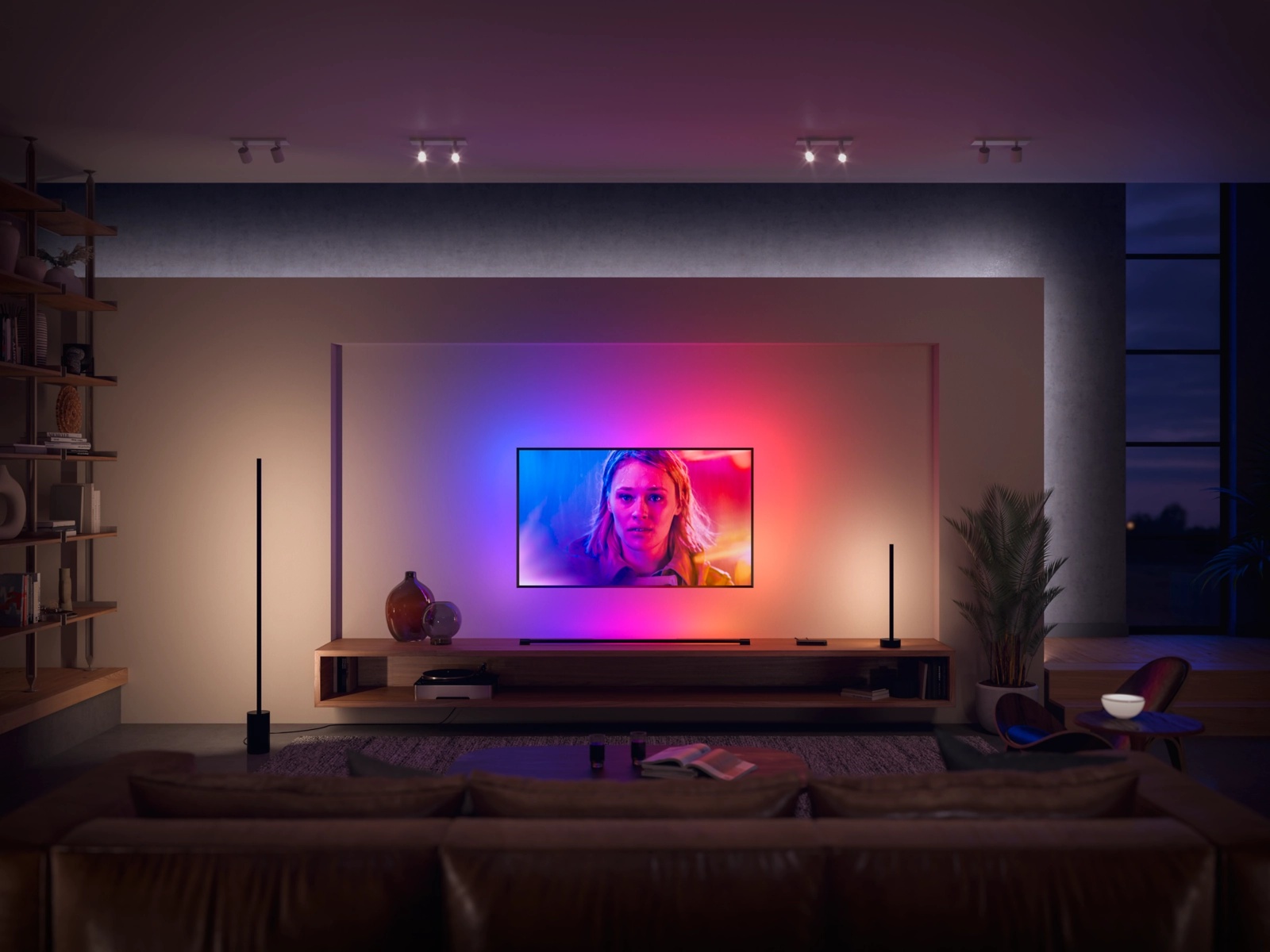 Lampa Liniowa LED Light Bar TUBA 140cm Gradient 20W 1800lm IP20 White and Color Ambiance RGB + TW Czarna Inteligentna SMART Zigbee Bluetooth Play Tube Philips HUE - druga cecha produktu