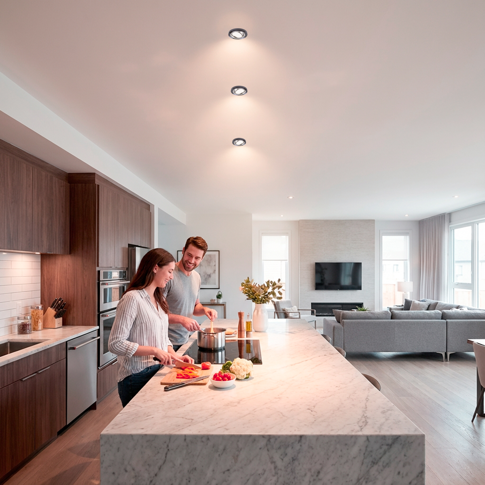 Oprawa Halogenowa Podtynkowa Lampa Sufitowa Szklana Okrągła Ruchoma GU10 ARIAN LUMILED - obszar zastosowań