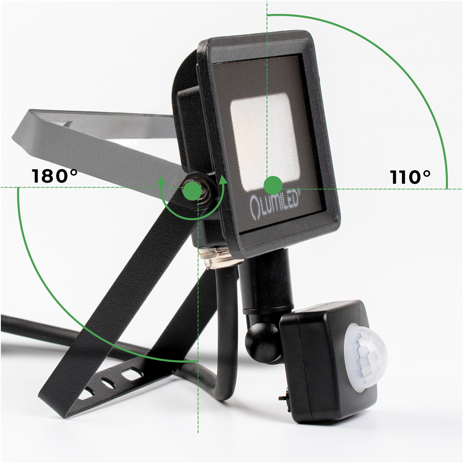 Naświetlacz LED ZONER 20W 1800LM 4000K IP44 Czarny Czujnik Ruchu LUMILED - pierwsza cecha produktu