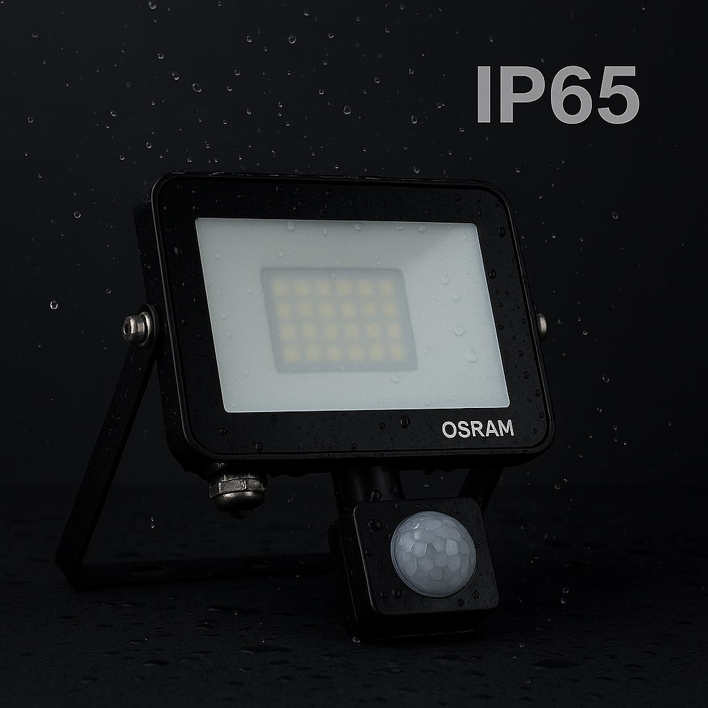 Naświetlacz LED Halogen Zewnętrzny Reflektor 50W 3000K 4500lm IP65 z Czujnikiem Ruchu i Zmierzchu SENSOR FLOODLIGHT LUX OSRAM - pierwsza cecha produktu