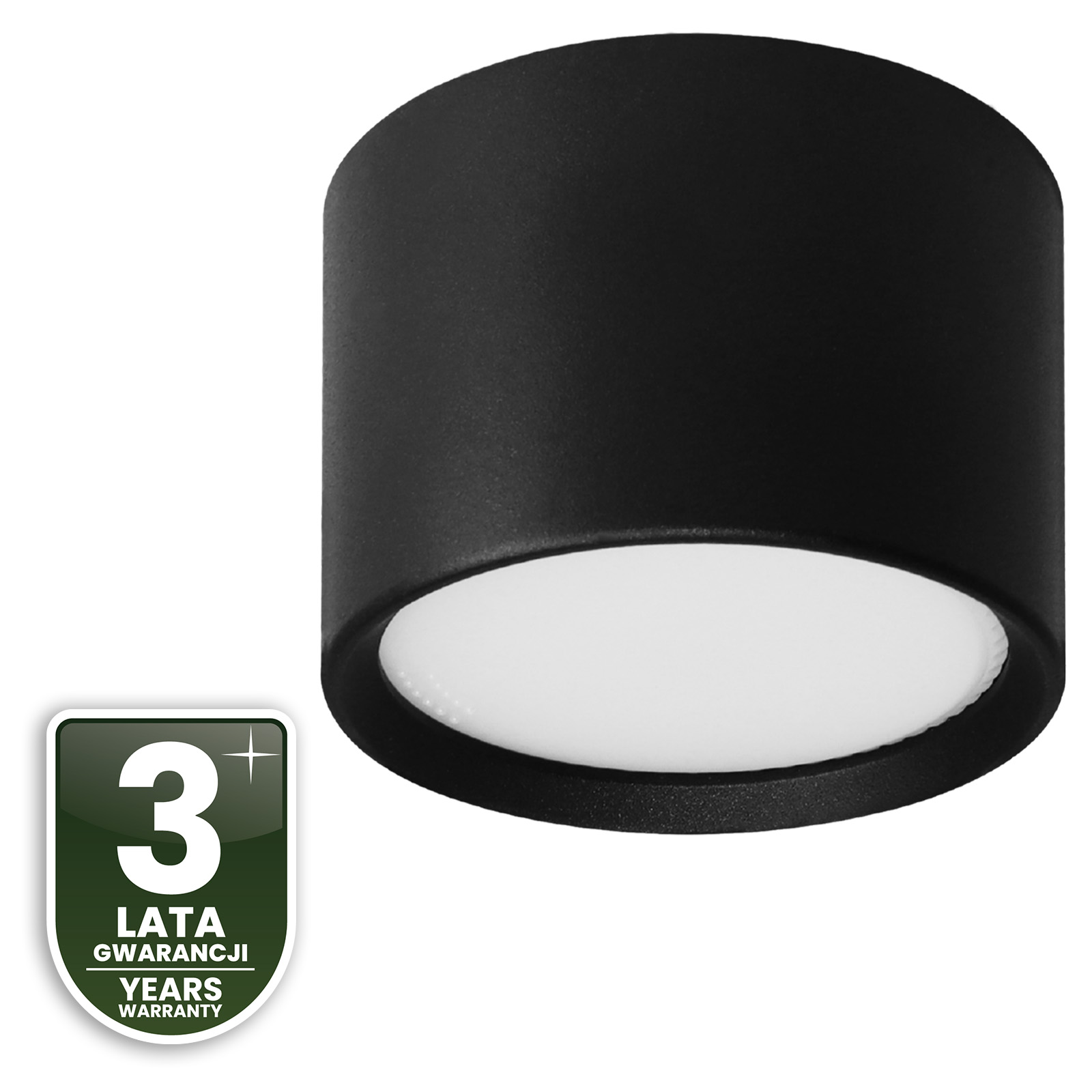 Oprawa HALOGENOWA Natynkowa SUNLA Tuba Gx53 LED Spot Kinkiet Sufitowa Walec Czarny LUMILED - czwarta cecha produktu