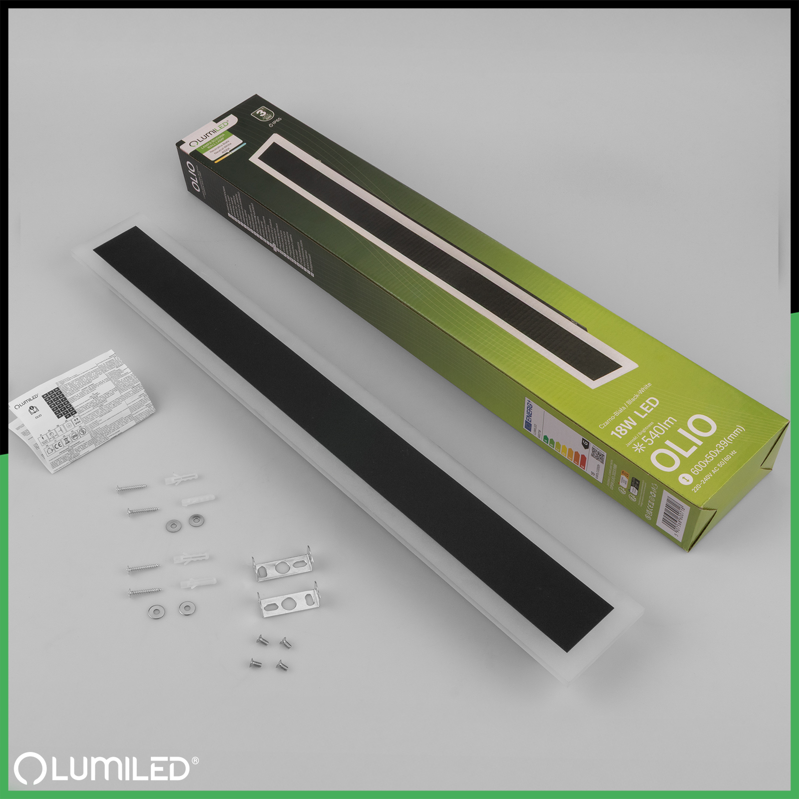 Lampa Ogrodowa LED Natynkowa OLIO Kinkiet Elewacyjny Ścienny 18W 4000K 60cm IP65 LUMILED - skład produktu