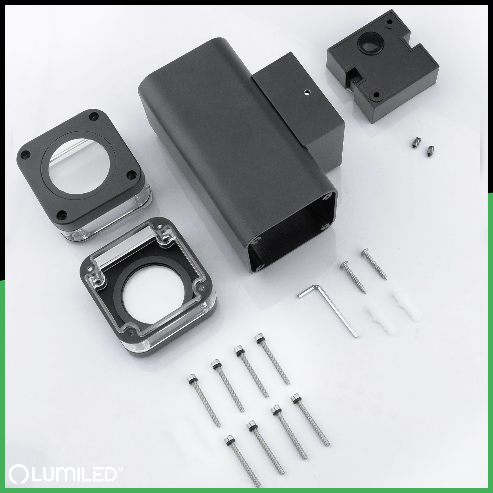 Lampa Ogrodowa Zewnętrzna Kinkiet Elewacyjny 2x GU10 LED IP54 Góra Dół EPSILO LUMILED - skład produktu
