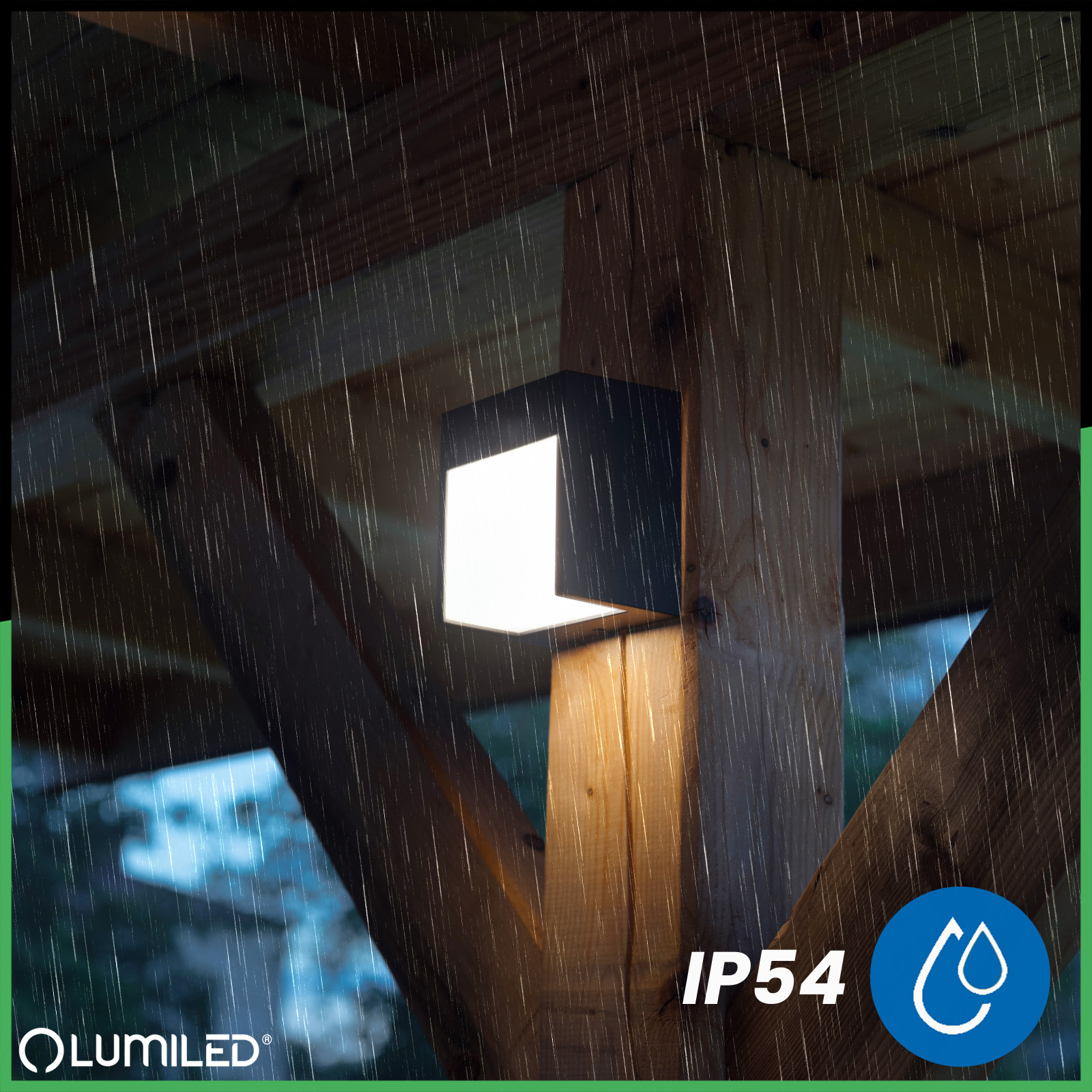 Lampa Ogrodowa Ścienna LED Kinkiet Elewacyjny Zewnętrzny IP54 12W 3000K RUBUS LUMILED - trzecia cecha produktu