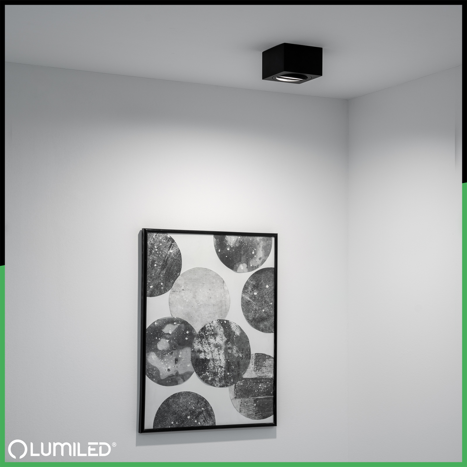 Oprawa Natynkowa HALOGENOWA Tuba Spot Ruchoma Kwadratowa Czarna 50mm + Wkład LED 7W 4000K AMAT-S LUMILED - obszar zastosowań