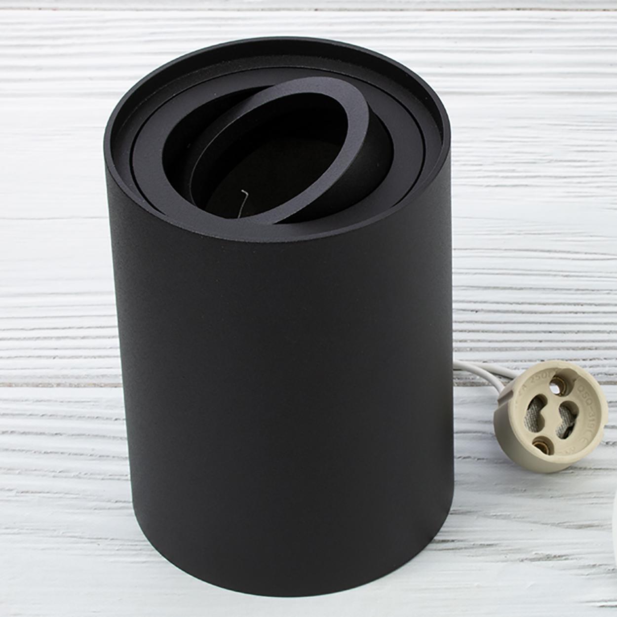 Oprawa Natynkowa HALOGENOWA Spot Tuba Ruchoma GU10 Okrągła Czarna 115mm AMAT-L LUMILED - skład produktu