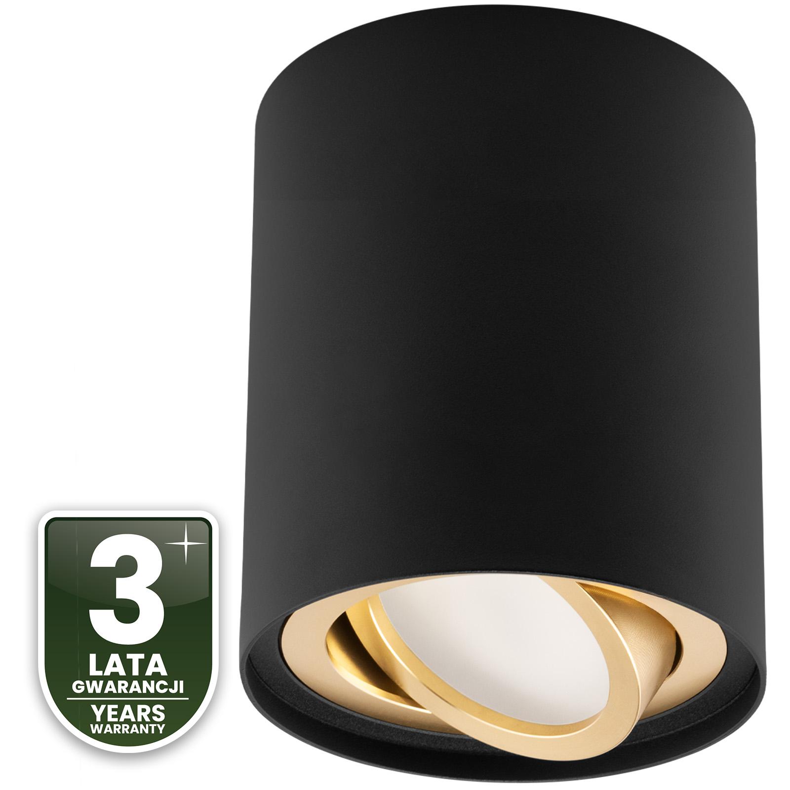 Oprawa Natynkowa HALOGENOWA Spot Tuba Ruchoma GU10 Okrągła Czarno-Złota 84mm AMAT-M LUMILED - trzecia cecha produktu