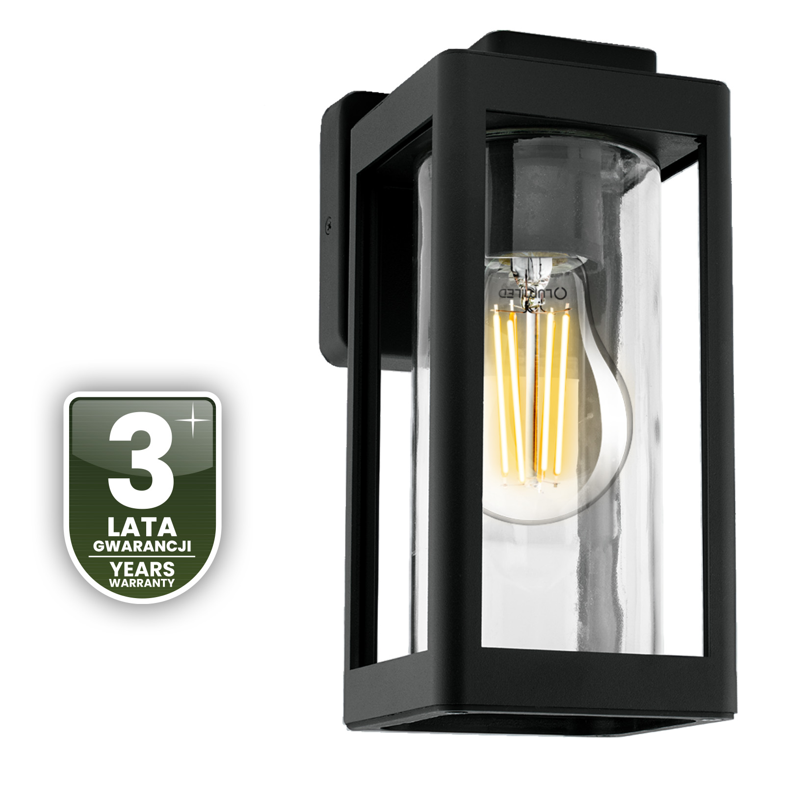 Kinkiet Ogrodowy Elewacyjny Zewnętrzny Lampa E27 QUADRA LUMILED - czwarta cecha produktu